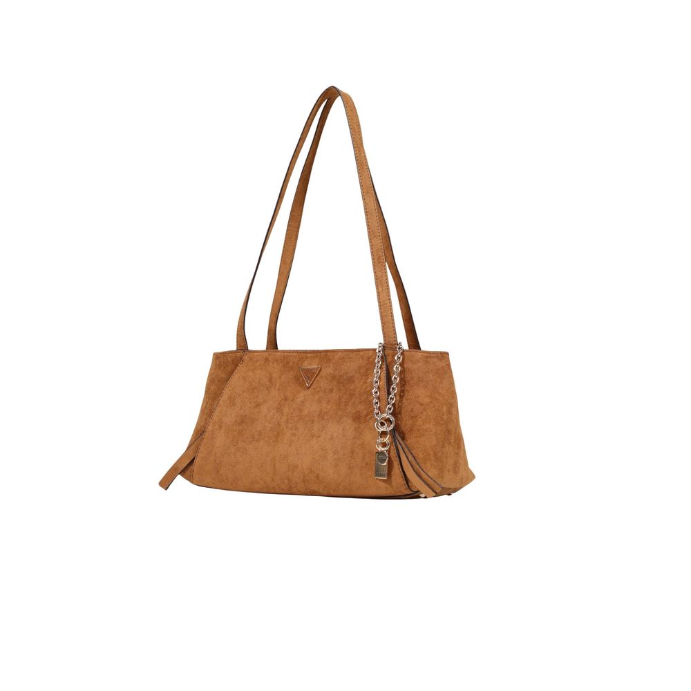 Brown Polyester Handbag