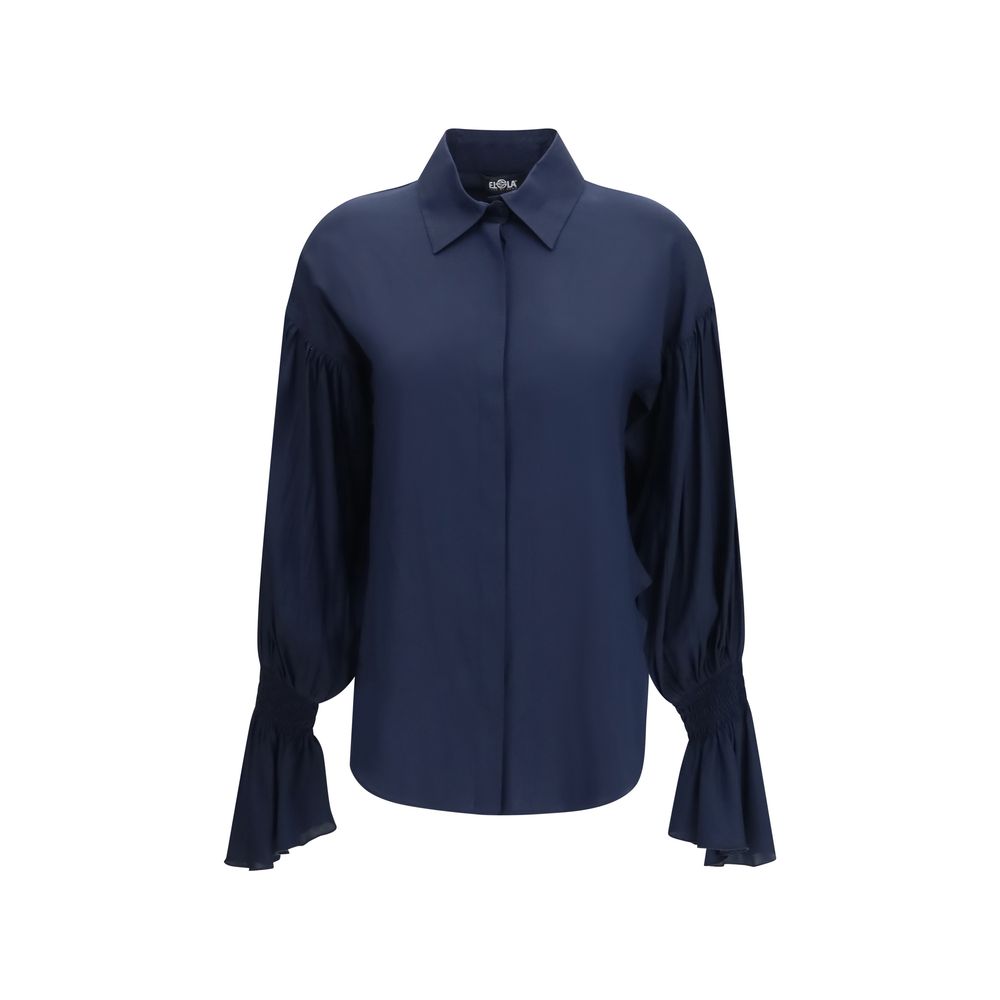 Blue Silk Shirt