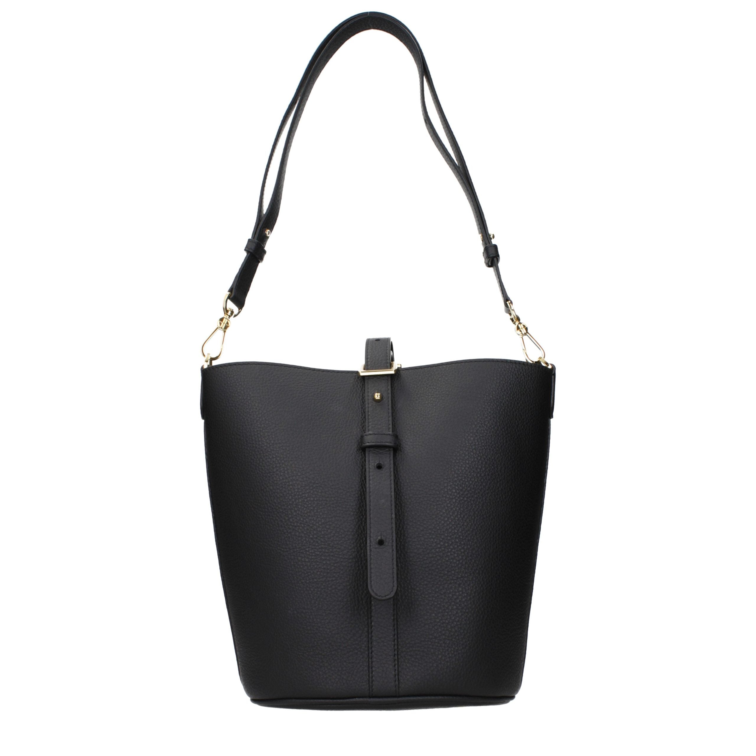 Black Leather Crossbody Bag