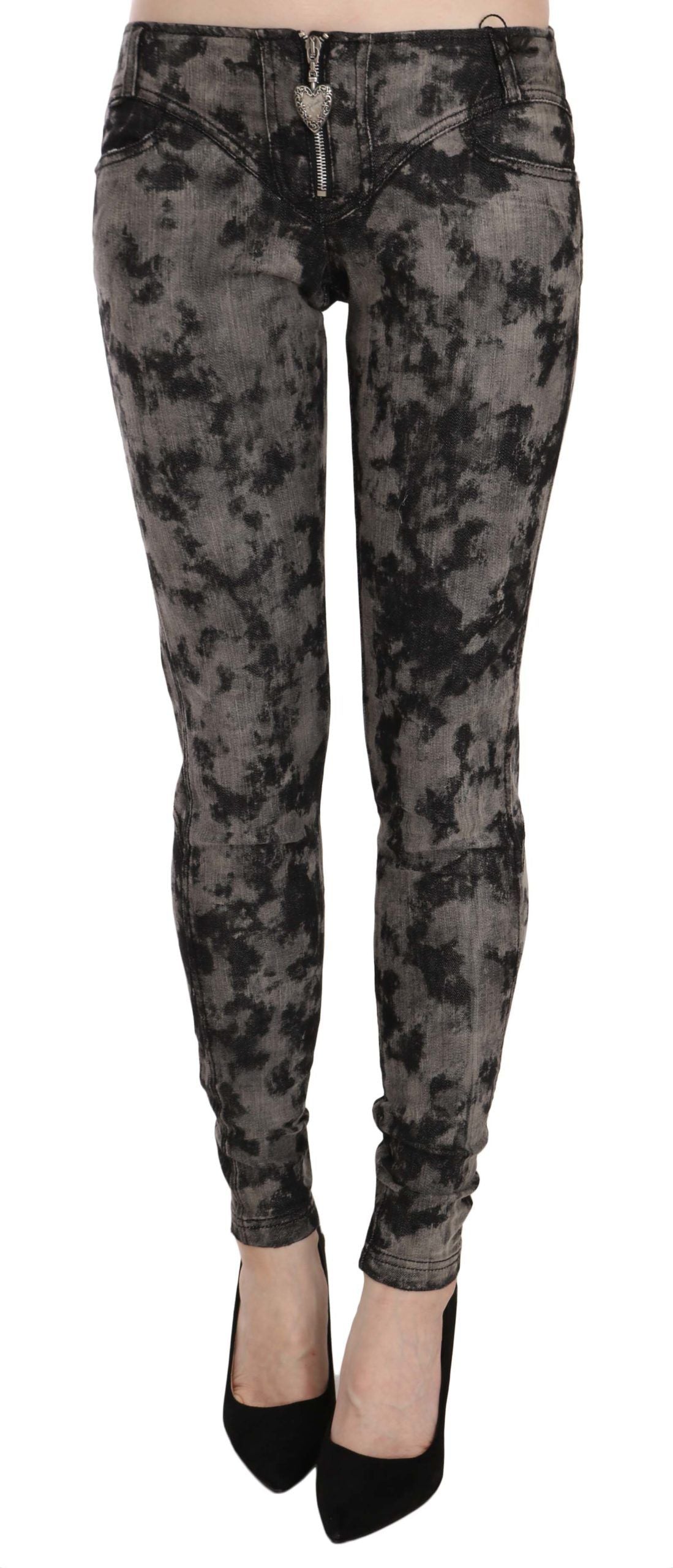 Elegant Low Waist Skinny Denim Pants - ventzia