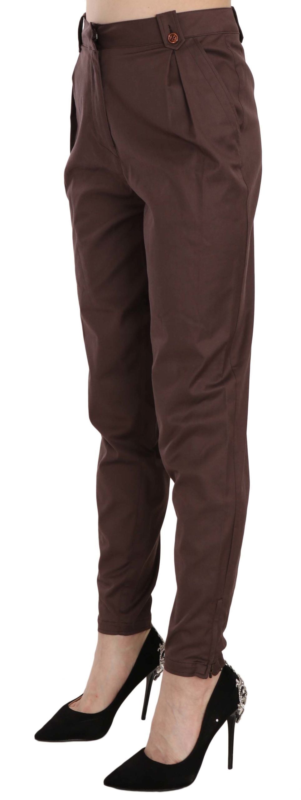 High Waist Tapered Chic Formal Pants - ventzia