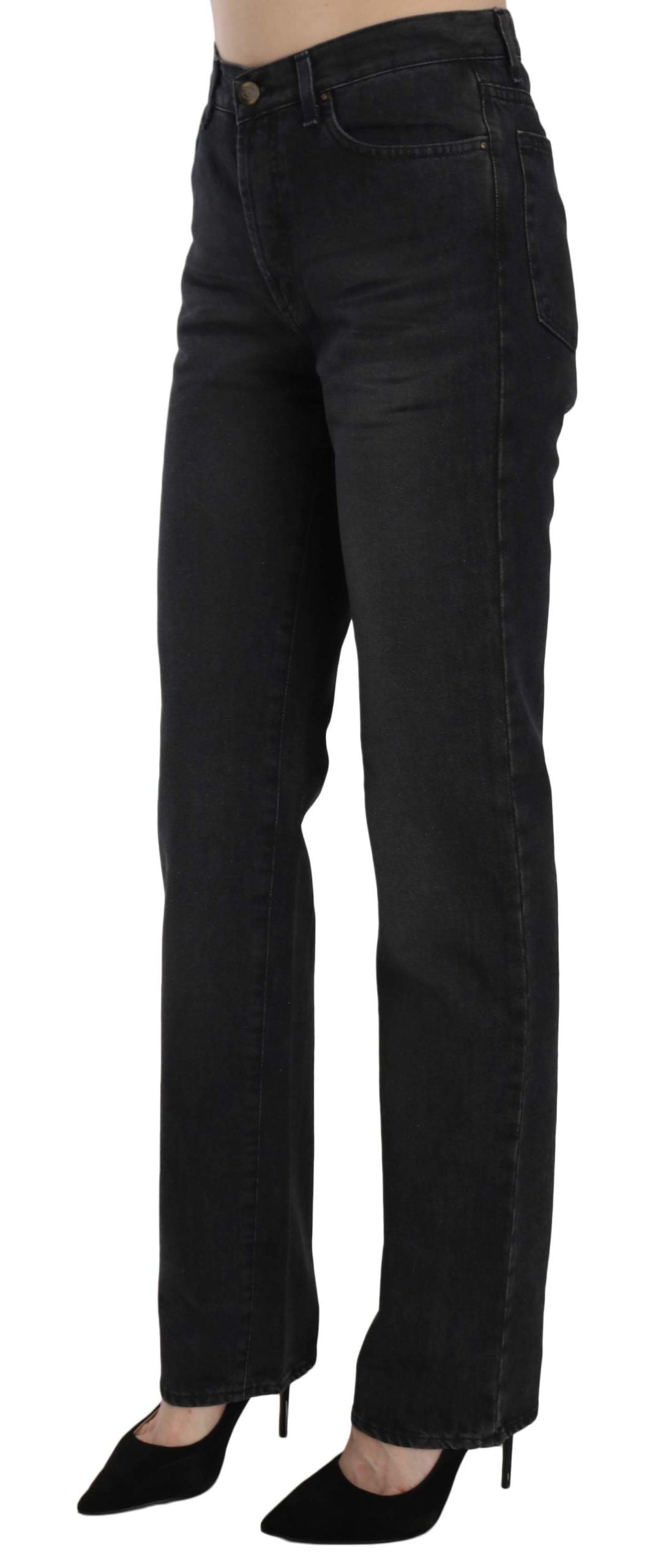 Elevate Your Style: Chic Black High Waist Denim - ventzia