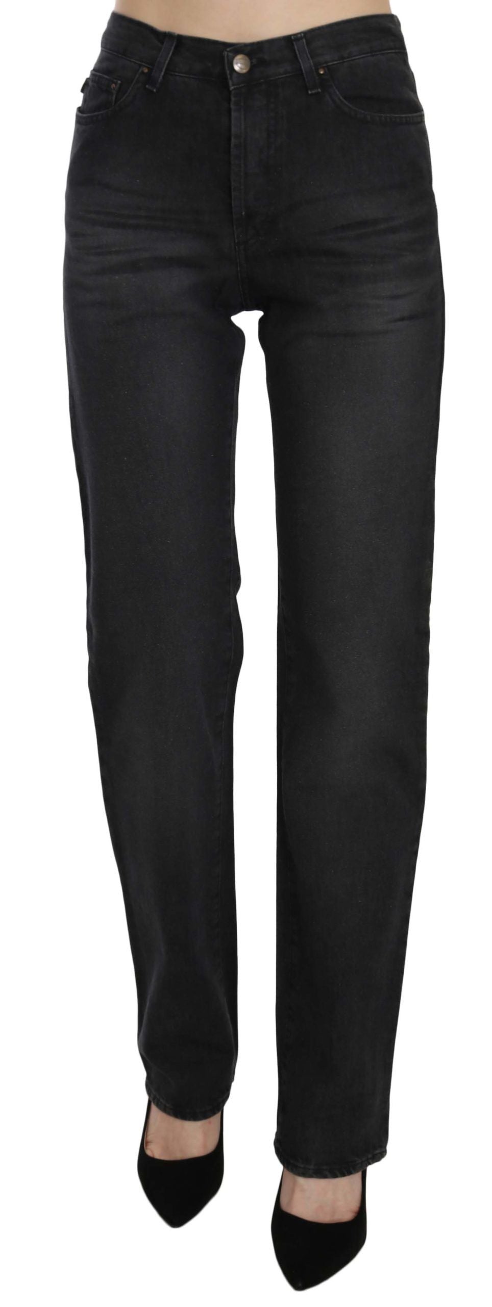 Elevate Your Style: Chic Black High Waist Denim - ventzia