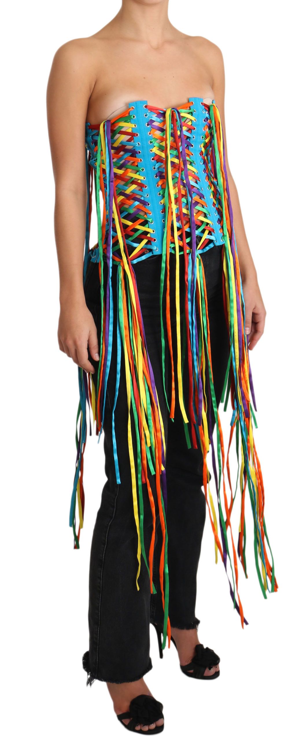 Multicolor Strapless Bustier Corset Top - ventzia