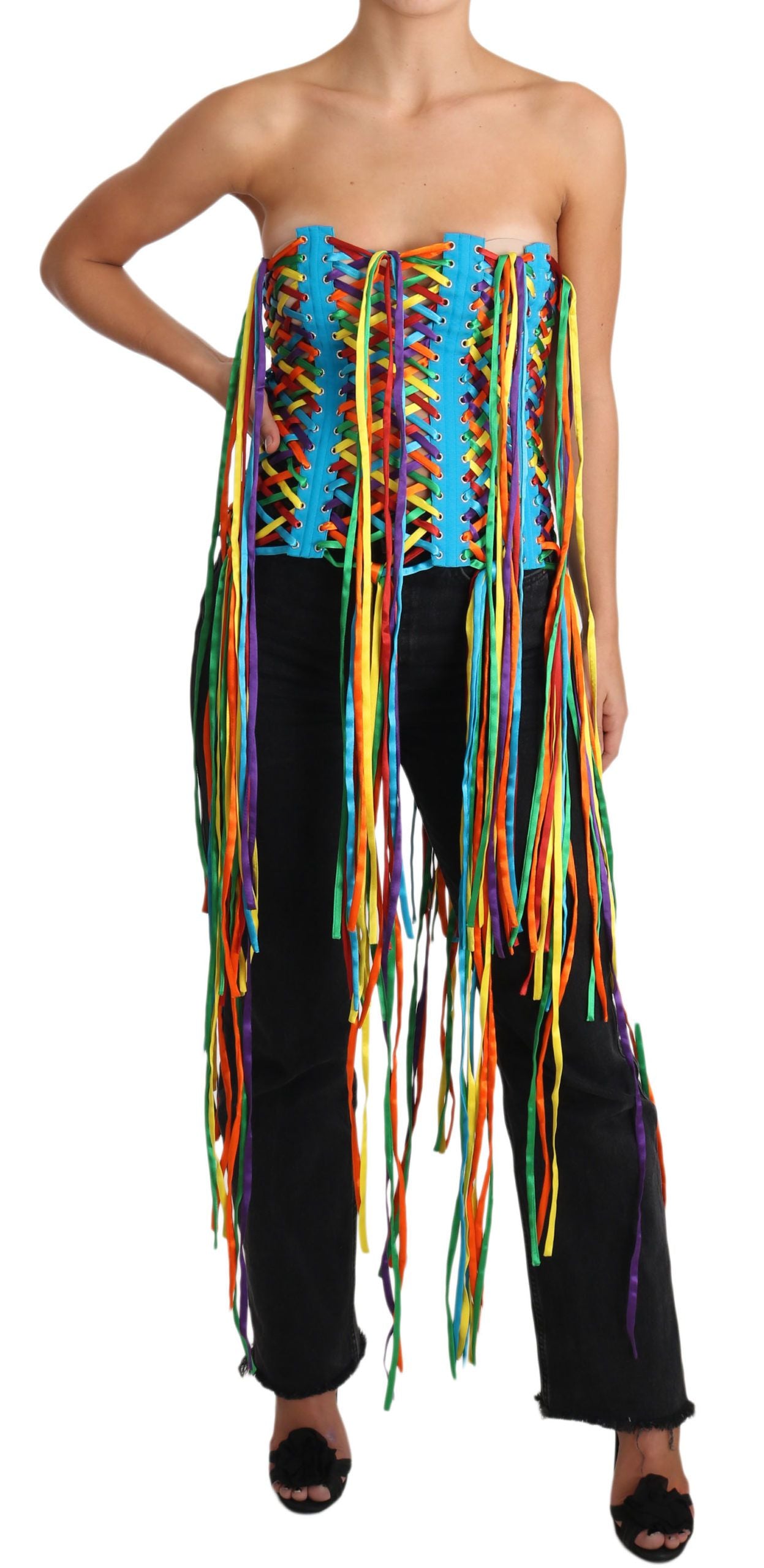 Multicolor Strapless Bustier Corset Top - ventzia