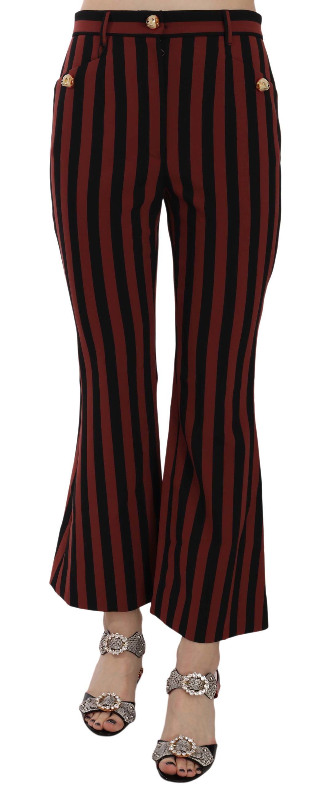 Elegant Cropped Flared Trousers - ventzia