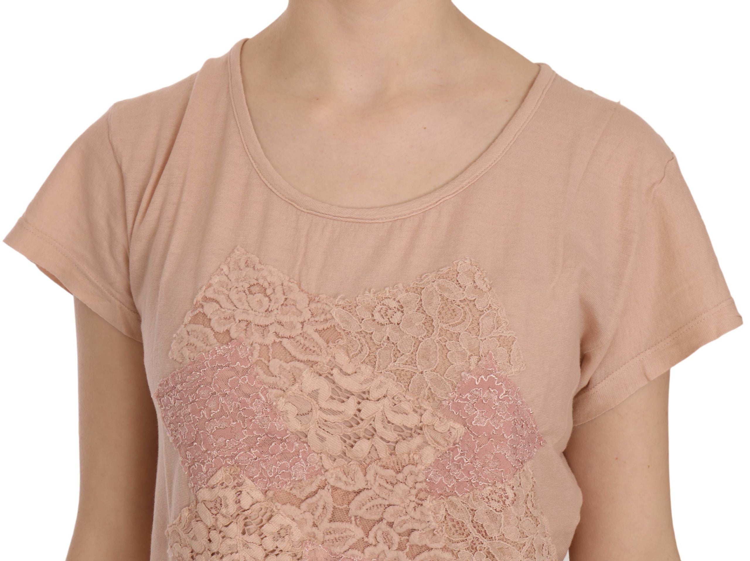 Elegant Cream Lace Round Neck Blouse - ventzia