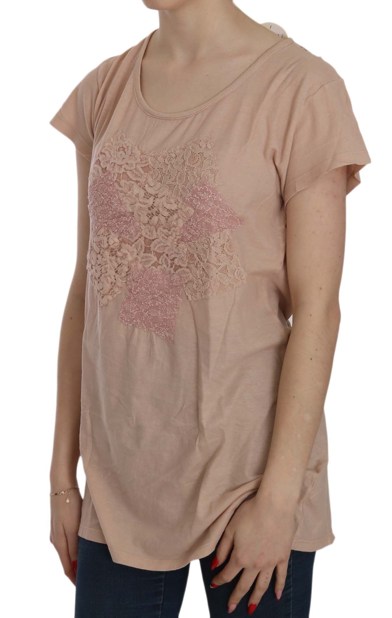 Elegant Cream Lace Round Neck Blouse - ventzia