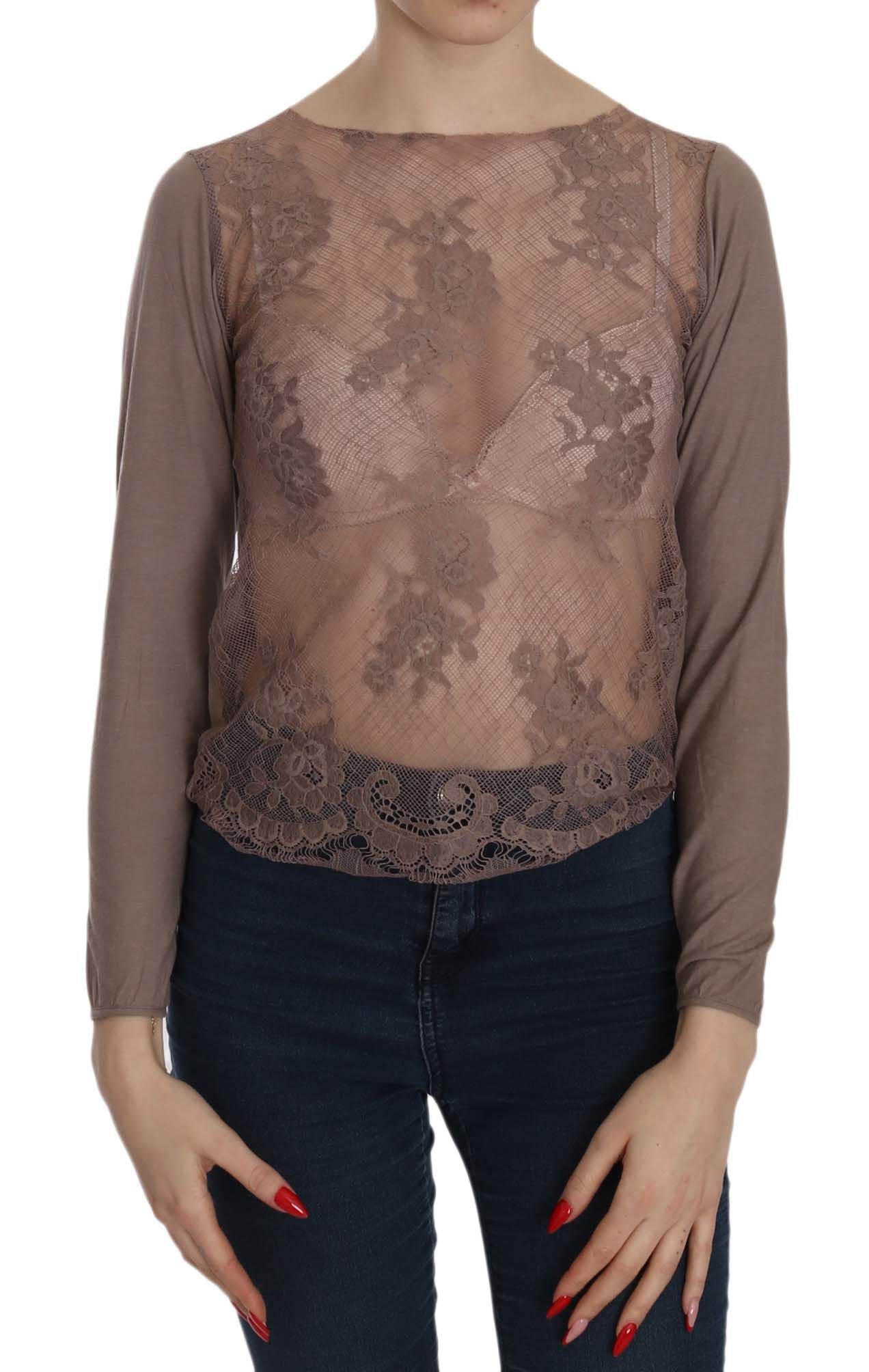 Boat Neck Cotton Lace Blouse - ventzia