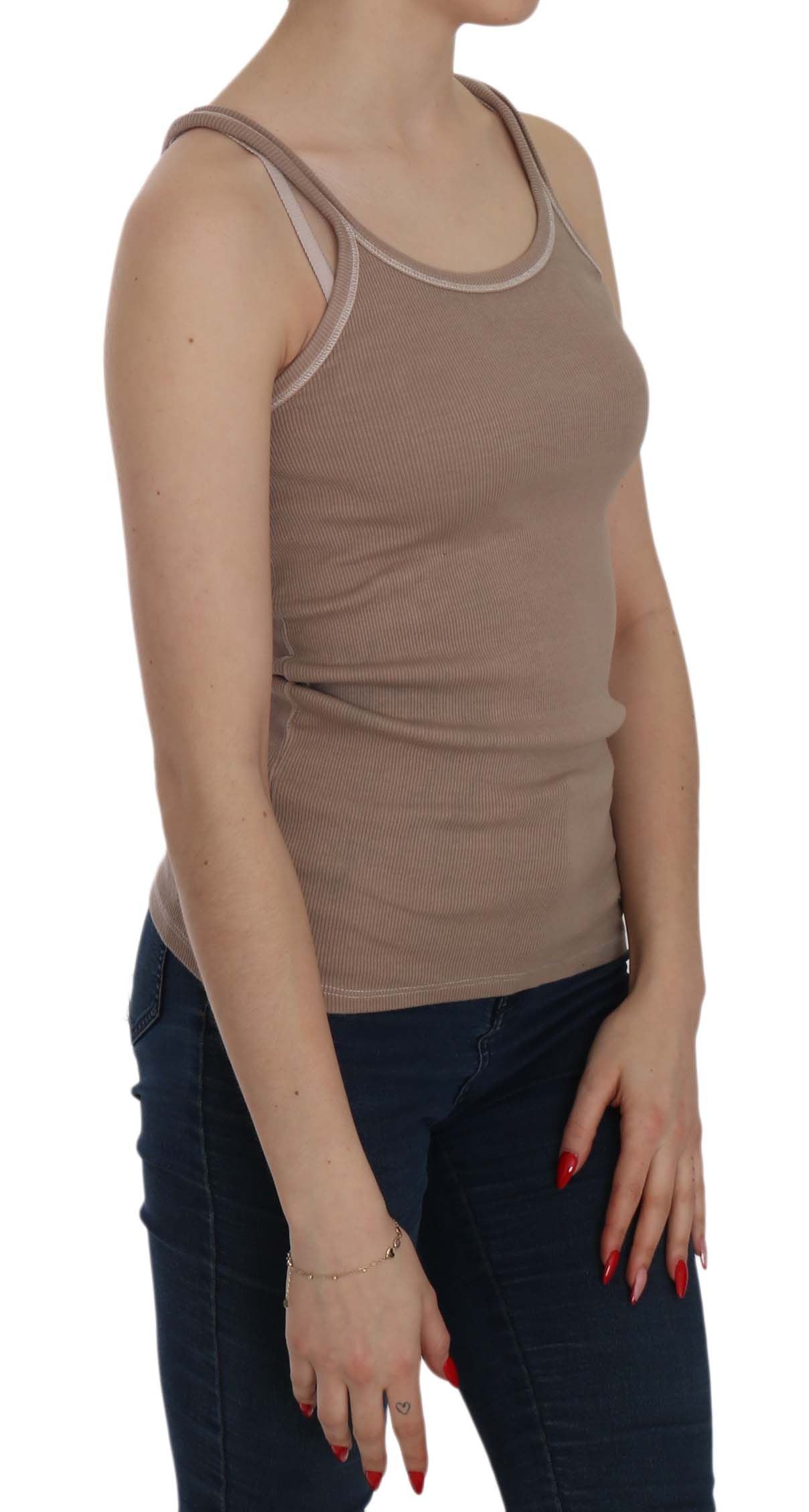 Chic Brown Sleeveless Spaghetti Strap Top - ventzia