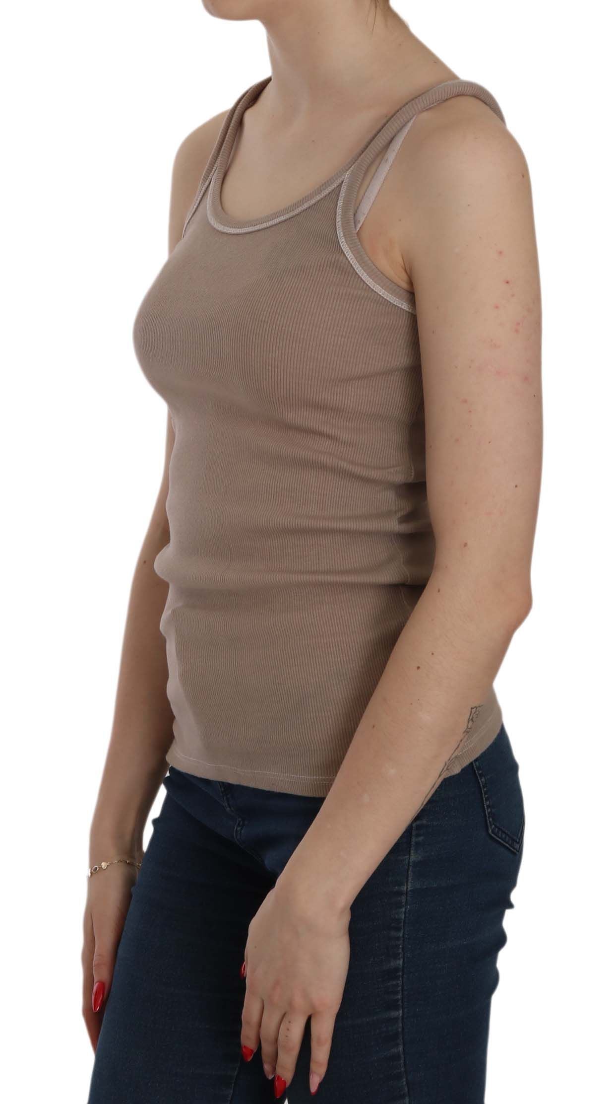 Chic Brown Sleeveless Spaghetti Strap Top - ventzia