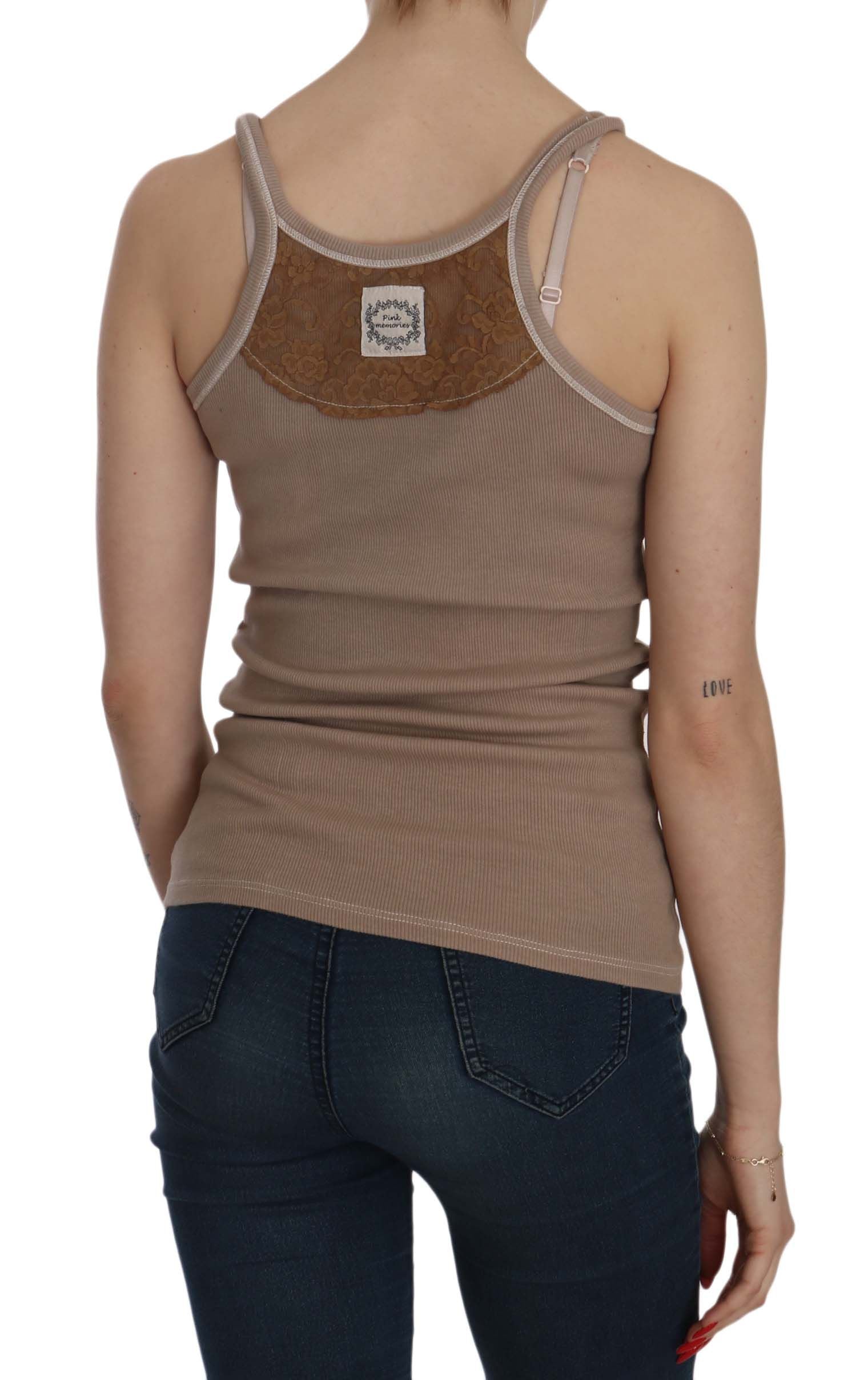 Chic Brown Sleeveless Spaghetti Strap Top - ventzia