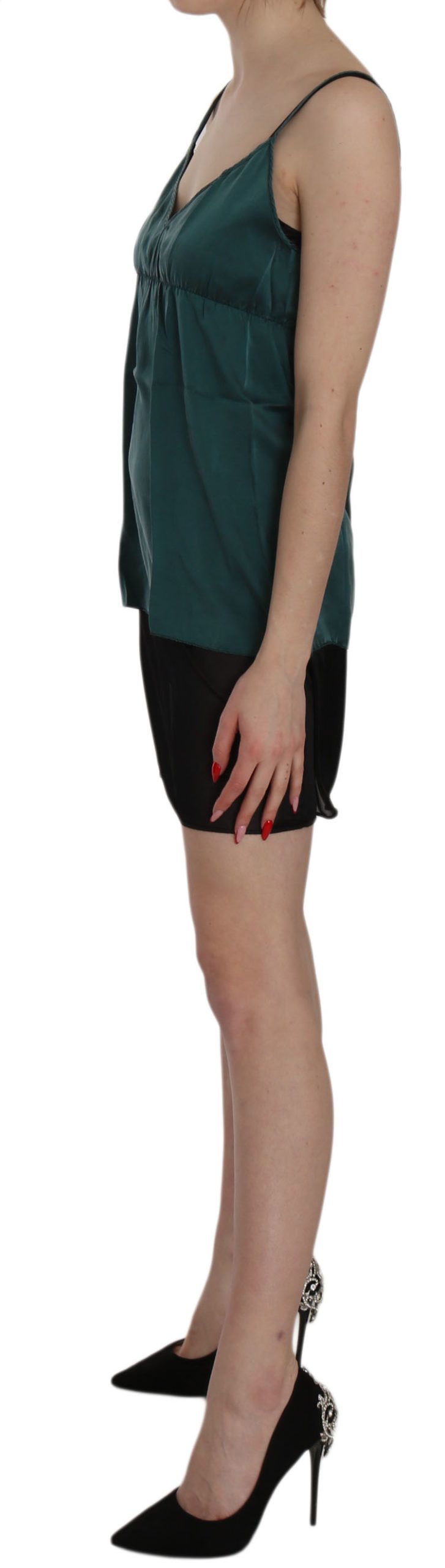 Elegant Spaghetti Strap Silk Mini Dress - ventzia