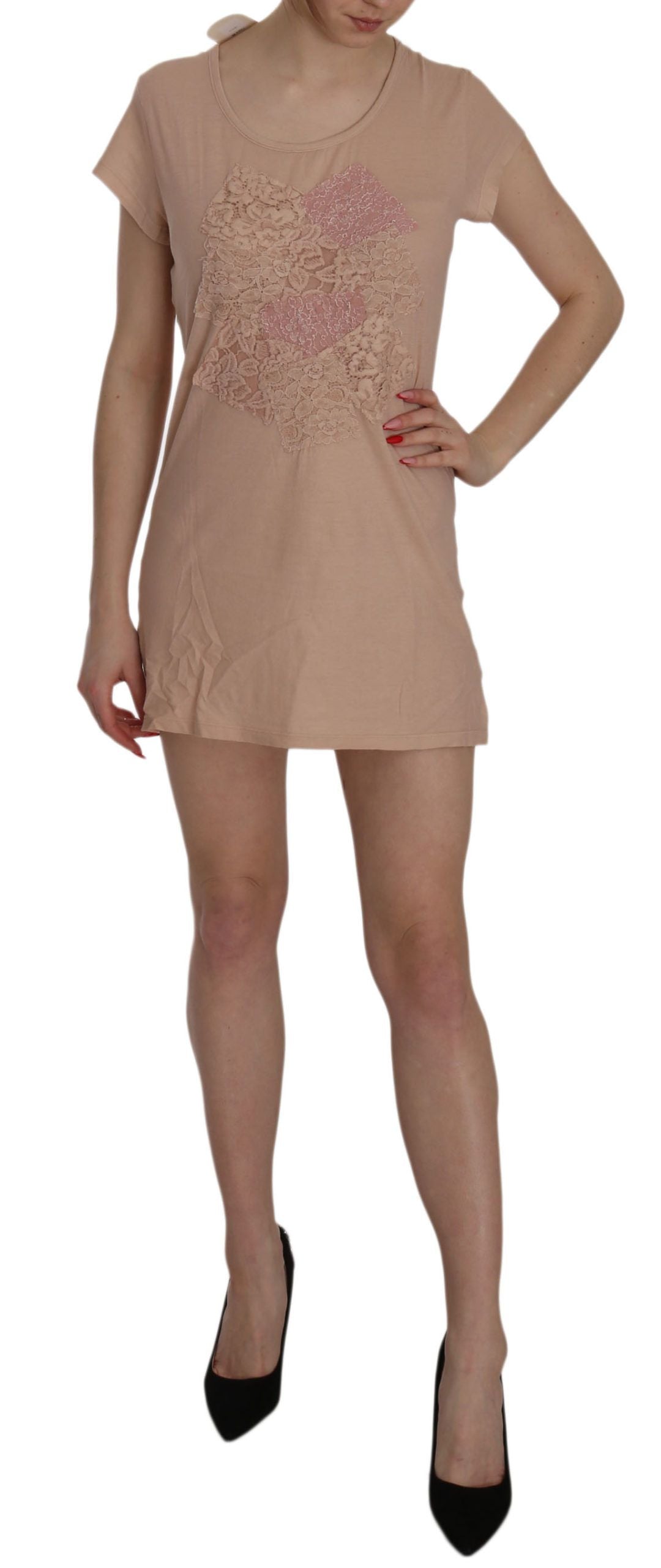 Pink Lace Shift Mini Dress - Elegance Unleashed - ventzia