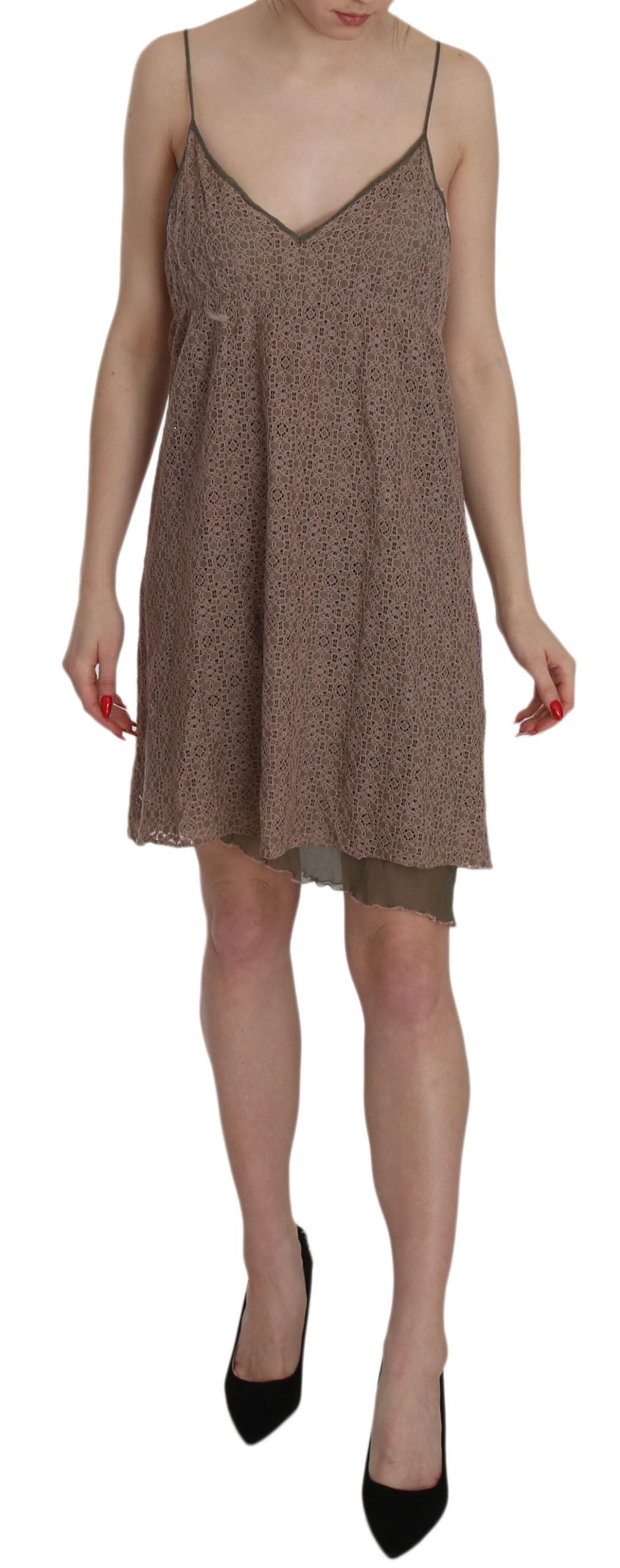 Chic Green A-Line Spaghetti Strap Mini Dress - ventzia
