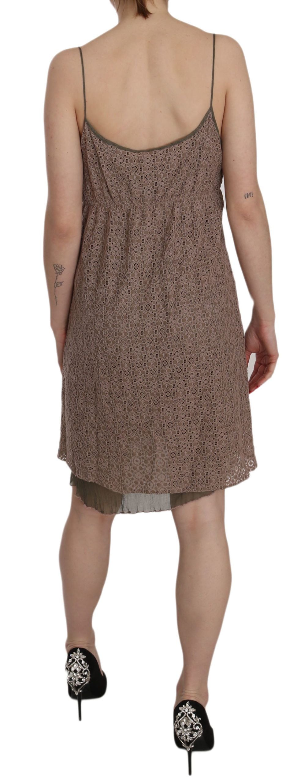 Chic Green A-Line Spaghetti Strap Mini Dress - ventzia