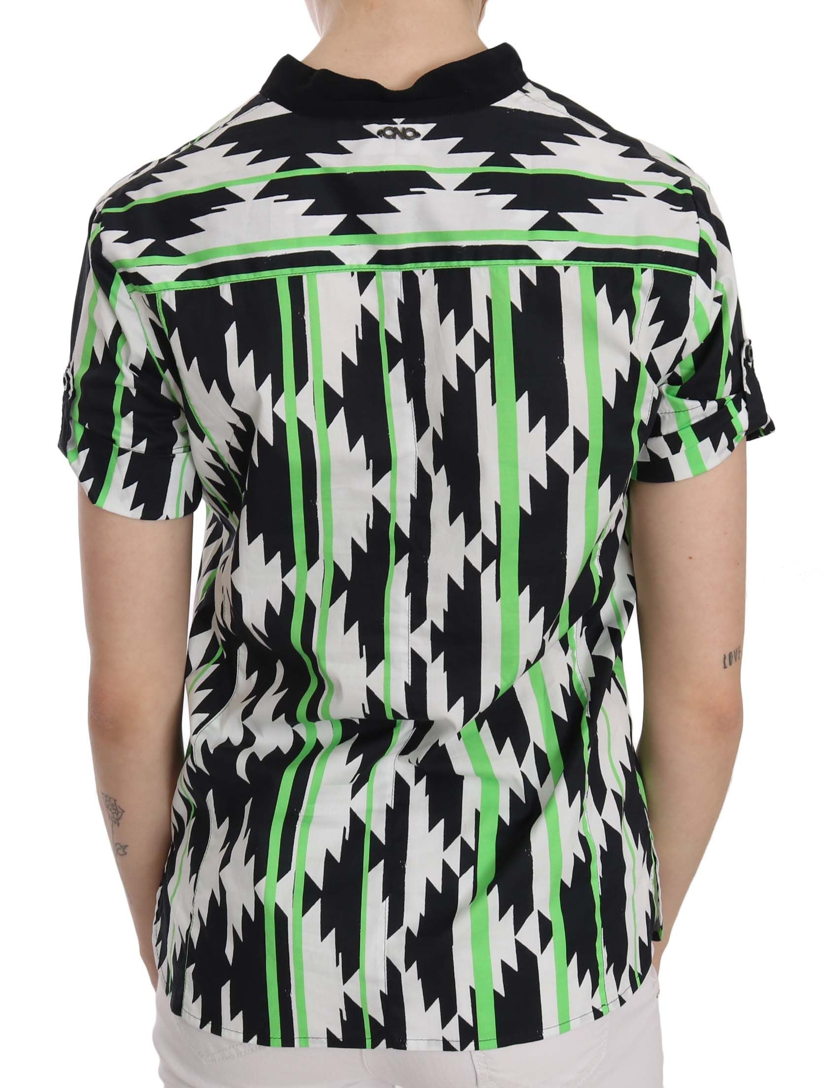 Glam Short Sleeve Plunging Neck Top - ventzia