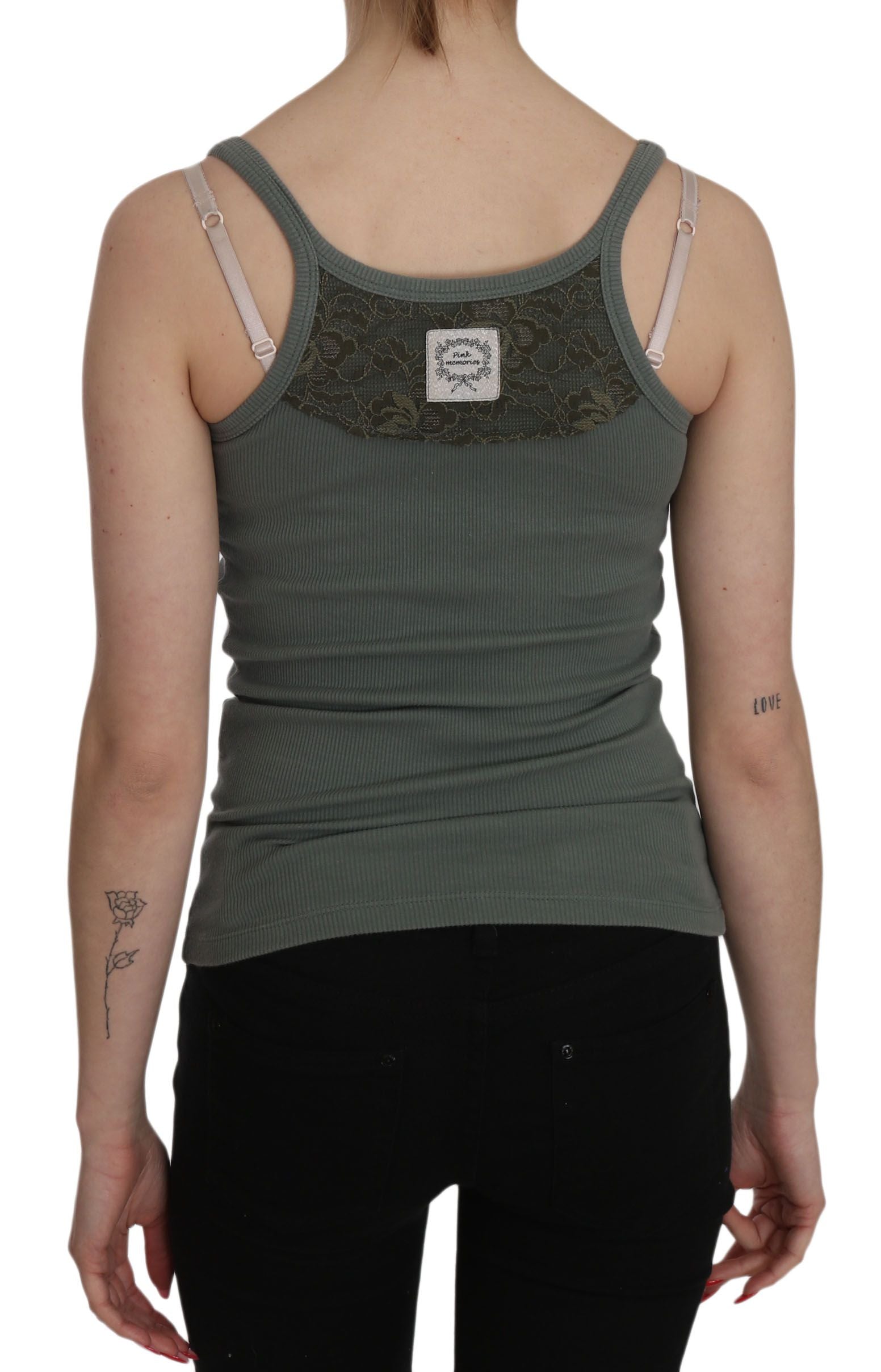 Chic Green Spaghetti Strap Casual Tank Top - ventzia