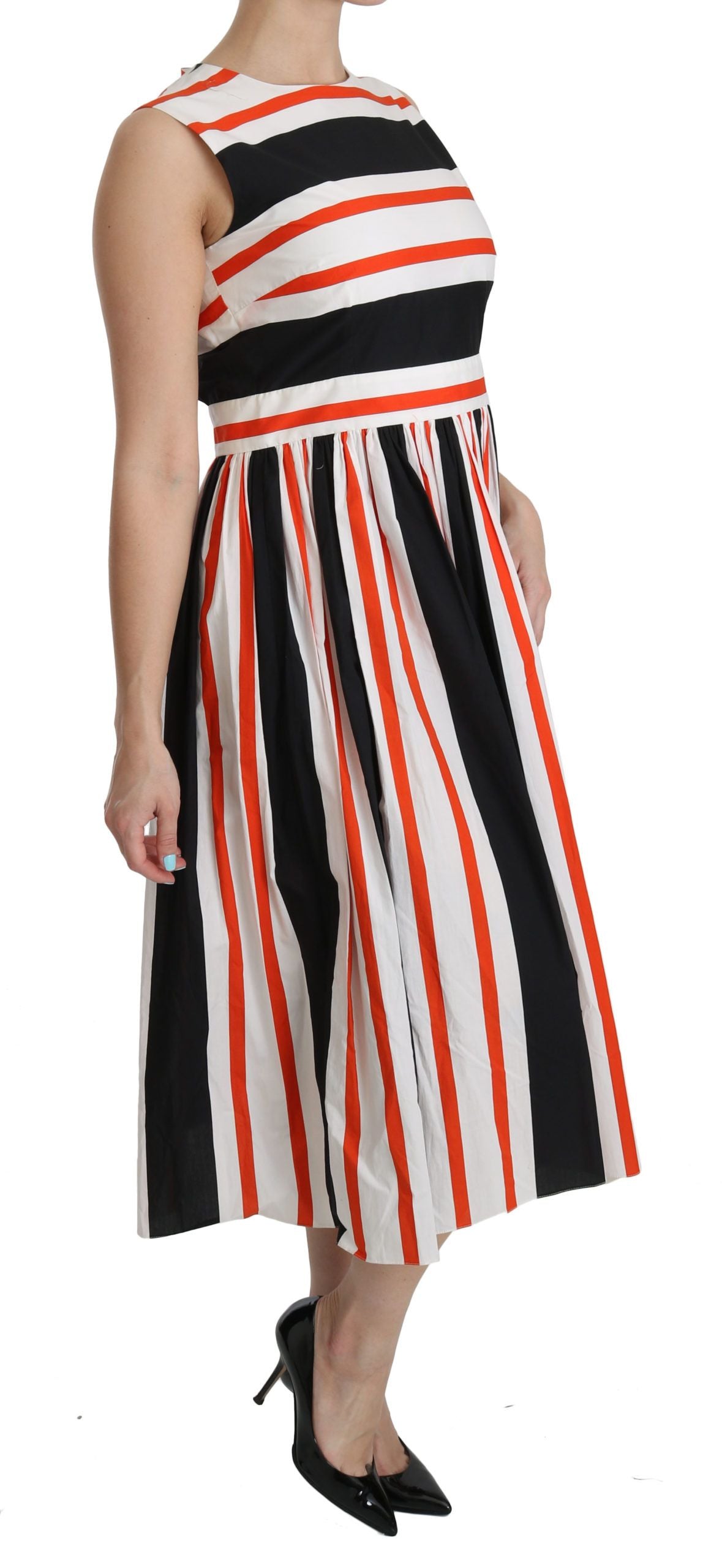 A-Line Pleated Midi Fashion Dress - ventzia