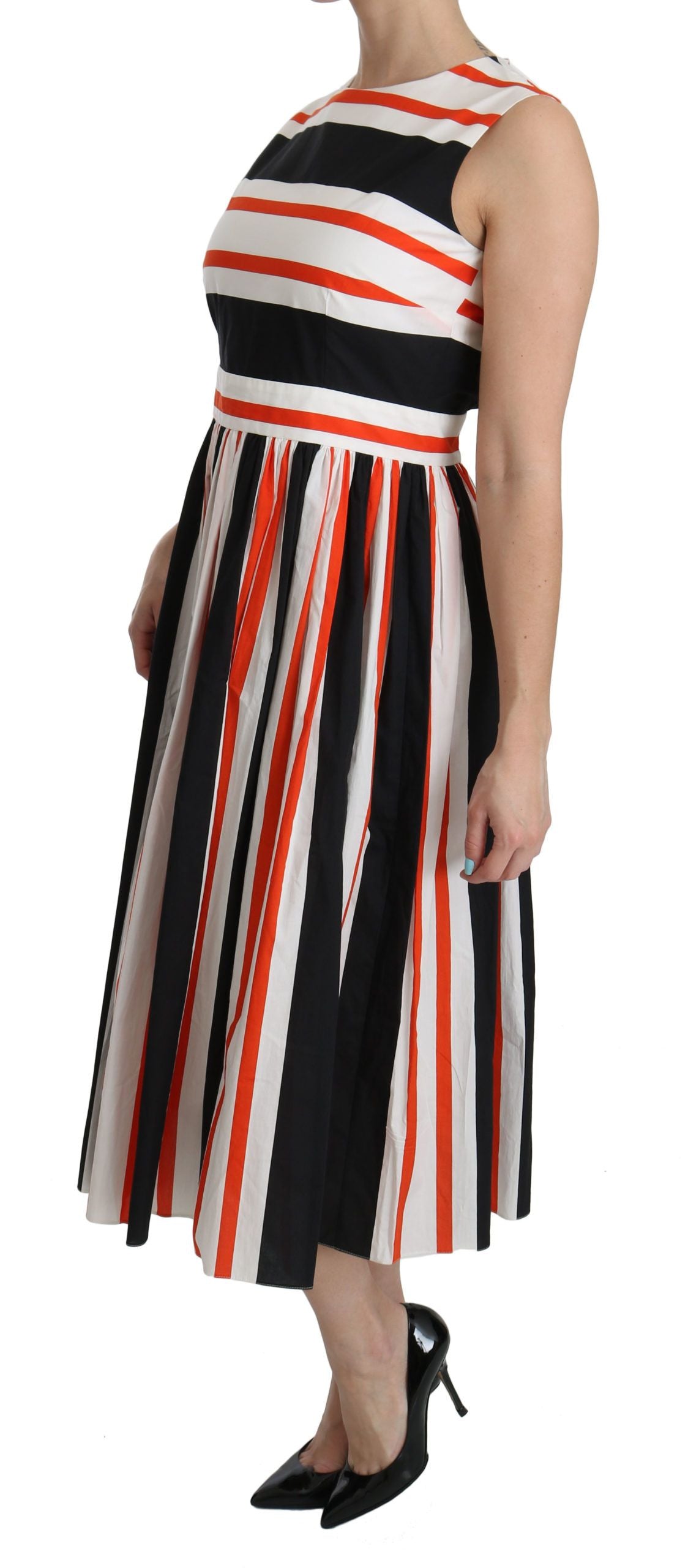 A-Line Pleated Midi Fashion Dress - ventzia