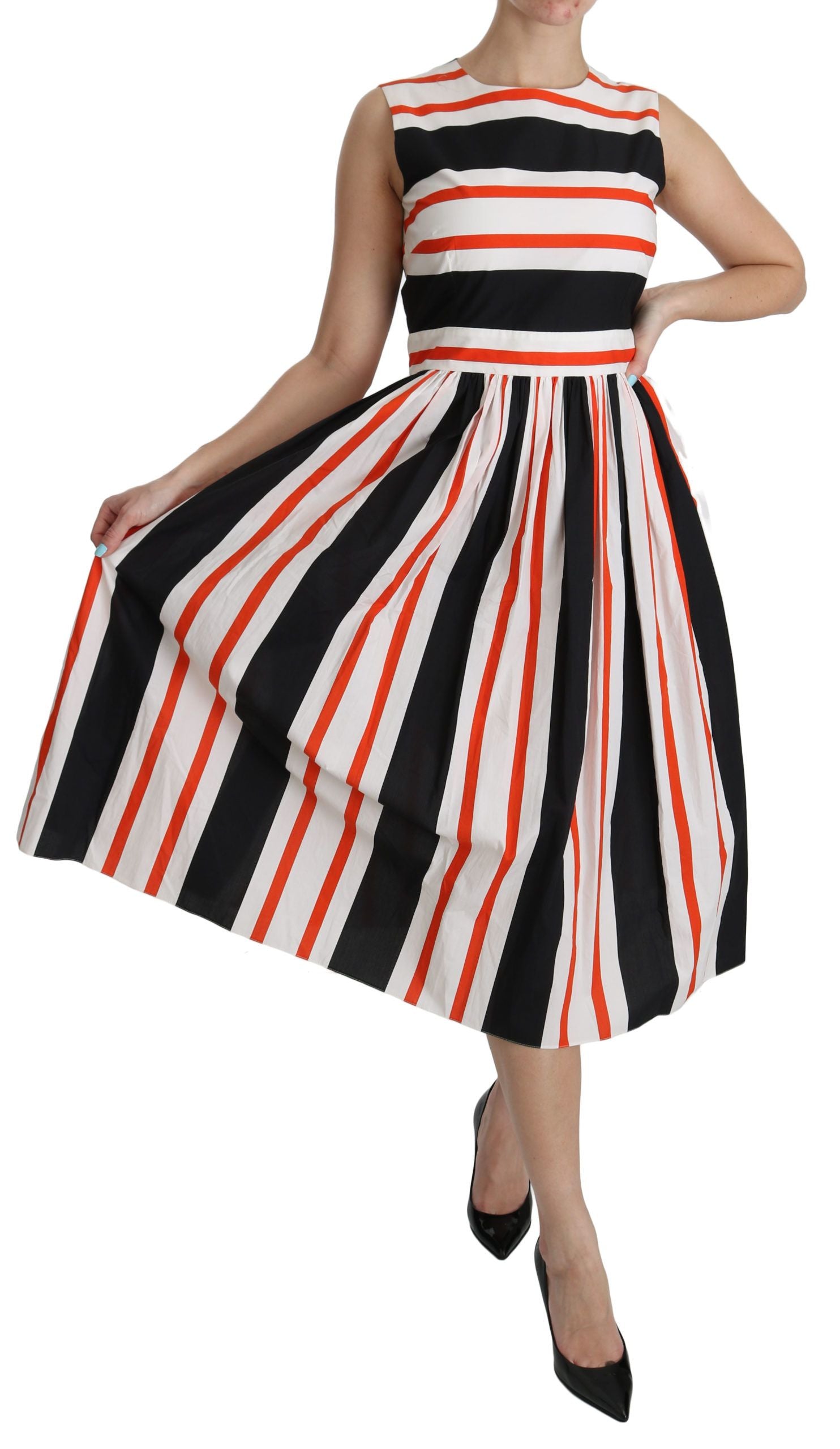 A-Line Pleated Midi Fashion Dress - ventzia