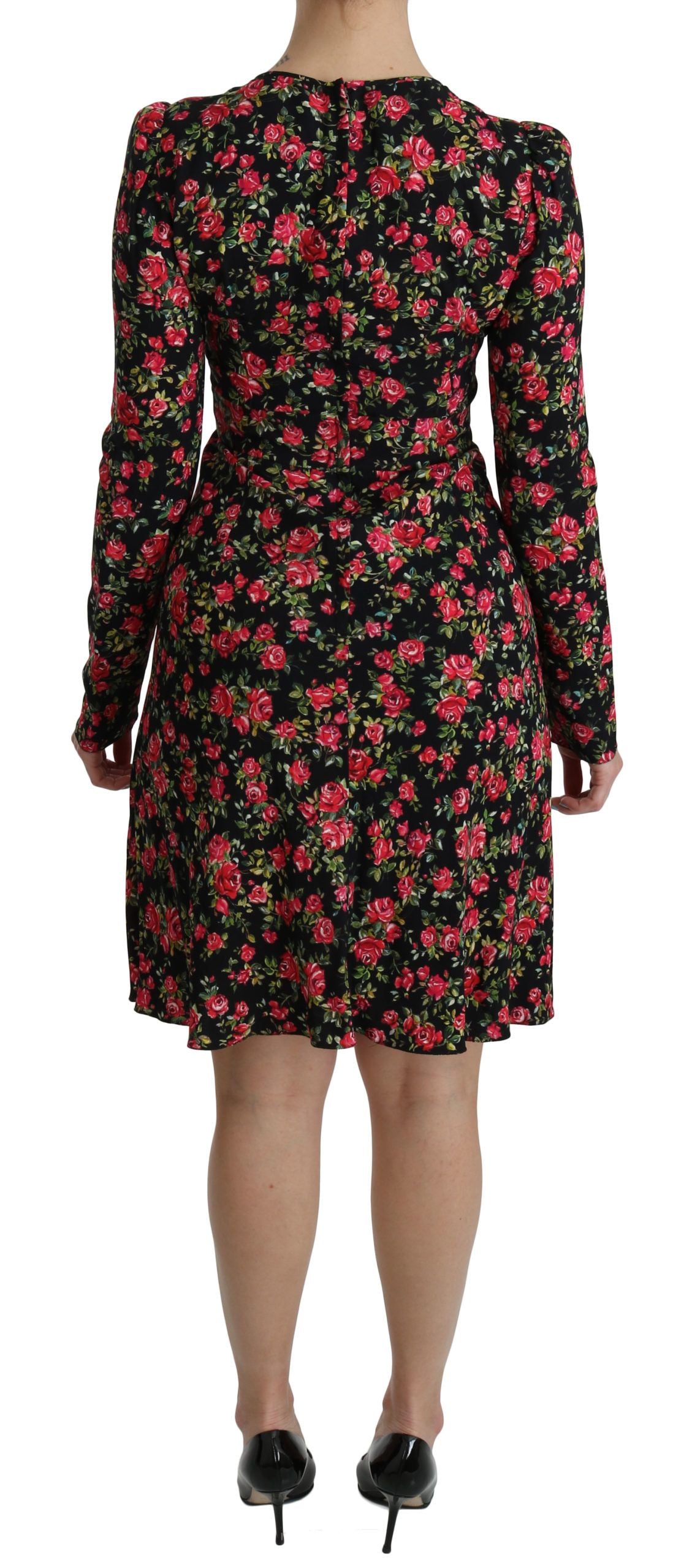 Floral A-Line Viscose Knee Length Dress - ventzia