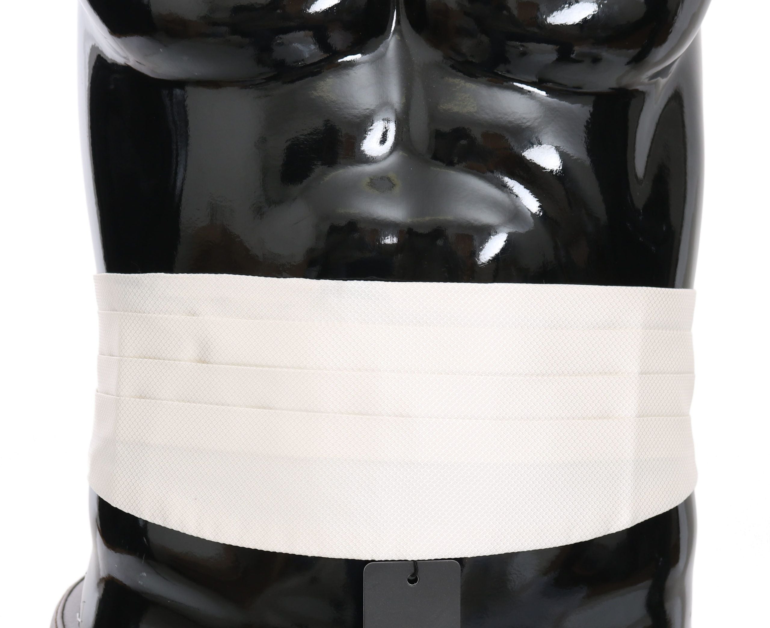 Elegant Silk White Patterned Cummerbund - ventzia