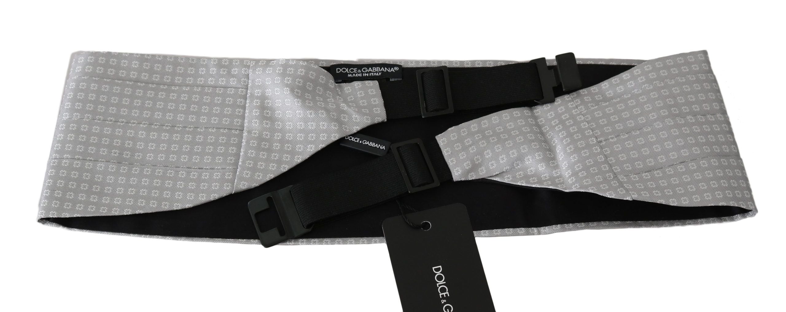 Elegant Gray Silk Cummerbund - ventzia