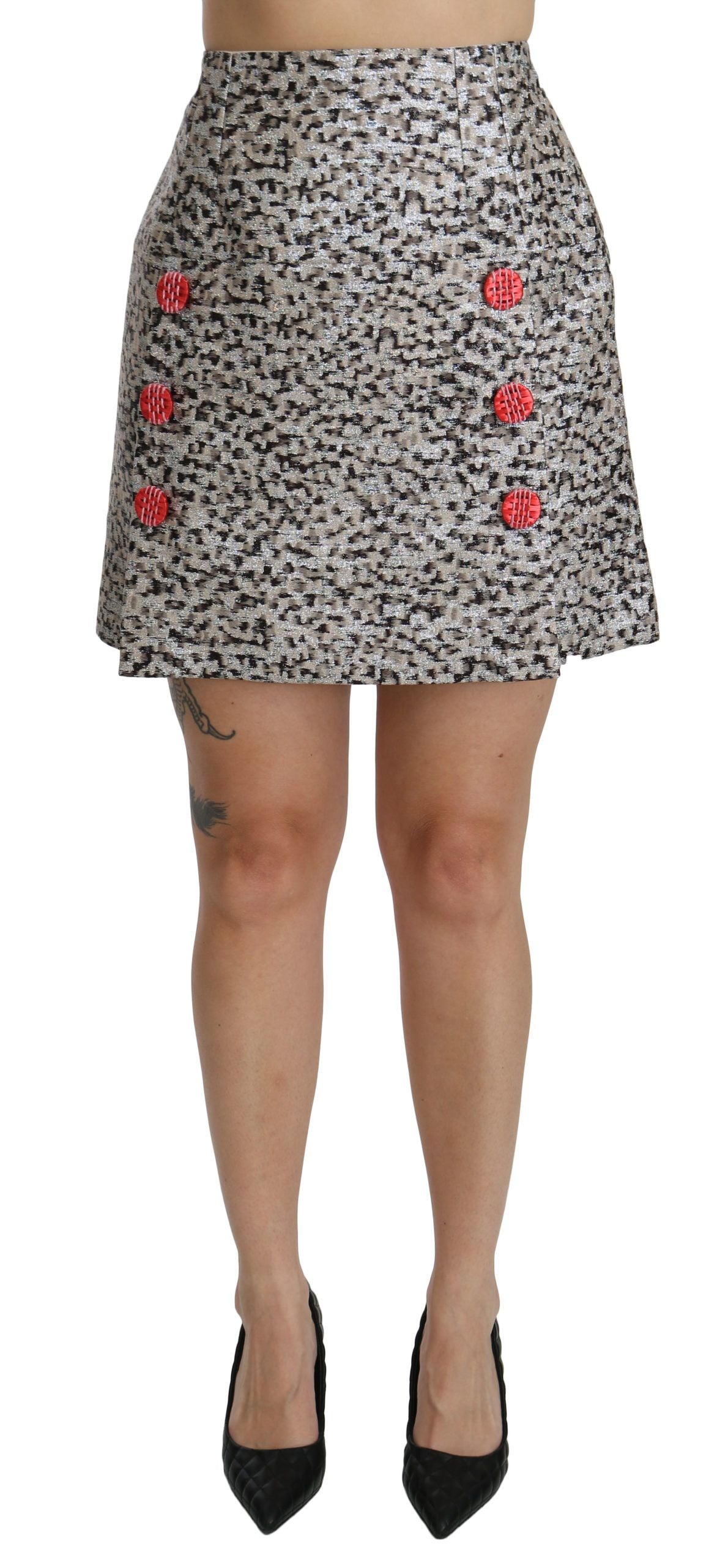 Exquisite Black Embellished High Waist Skirt - ventzia