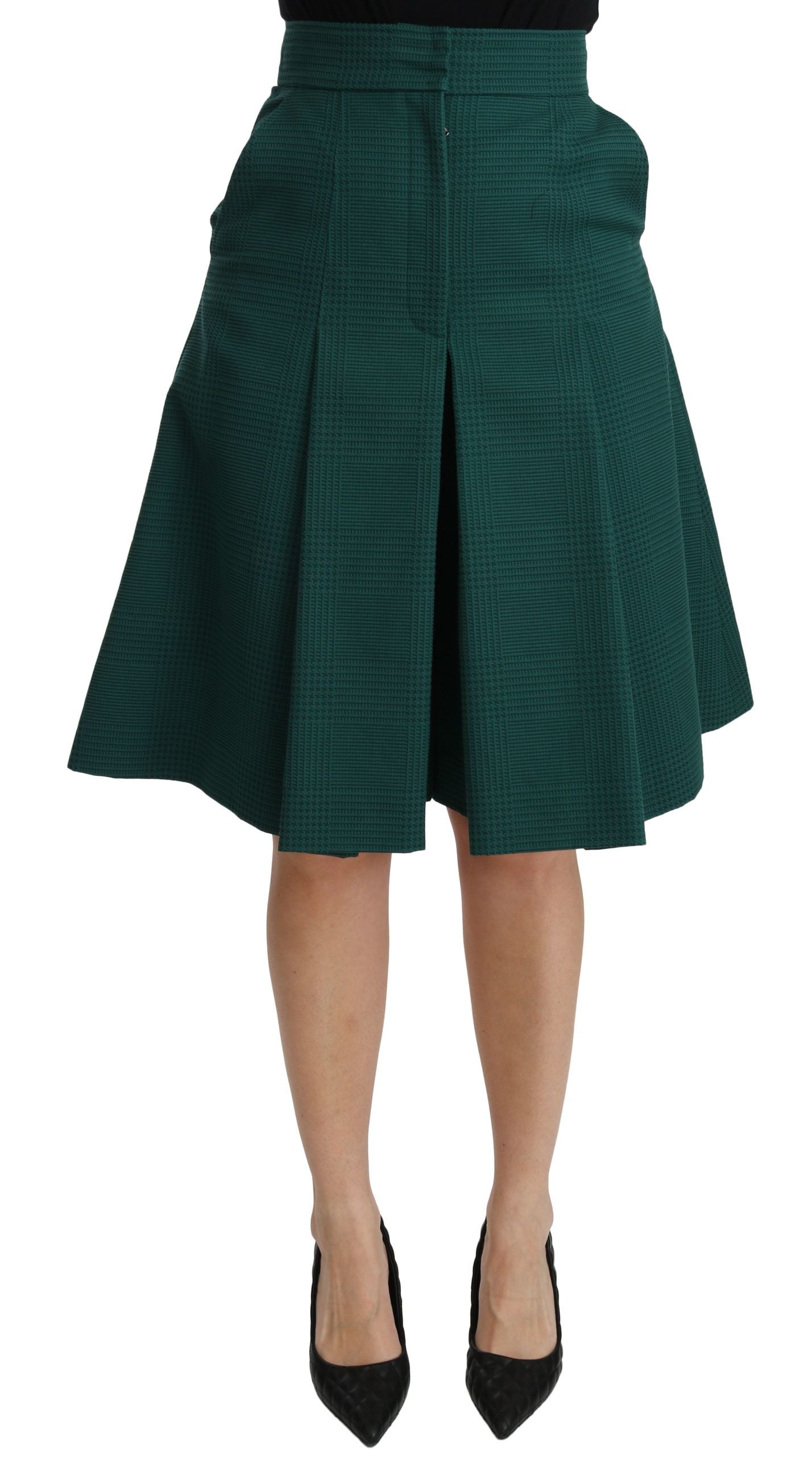 Elegant High Waist Knee Length Skirt - ventzia