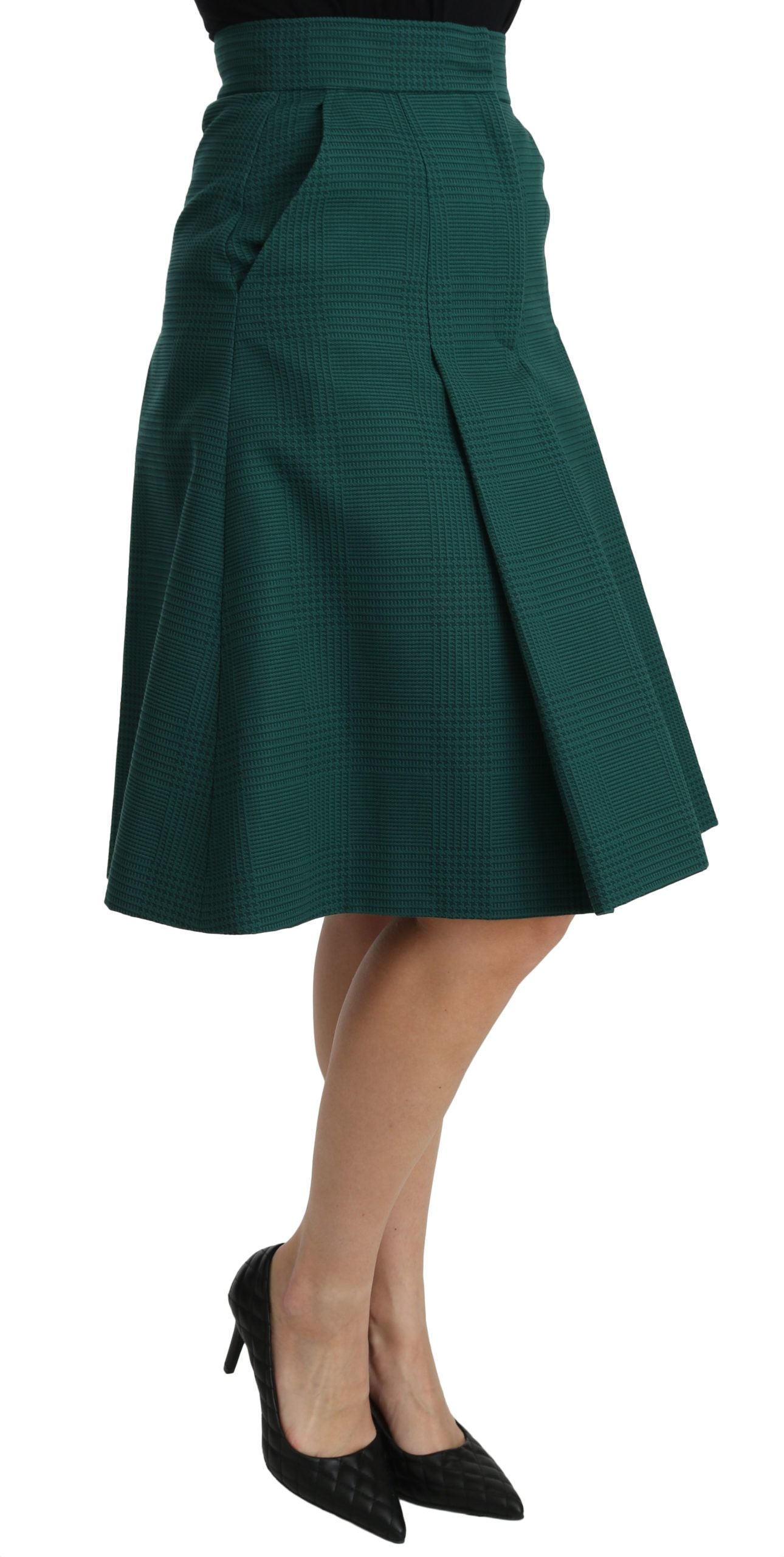 Elegant High Waist Knee Length Skirt - ventzia