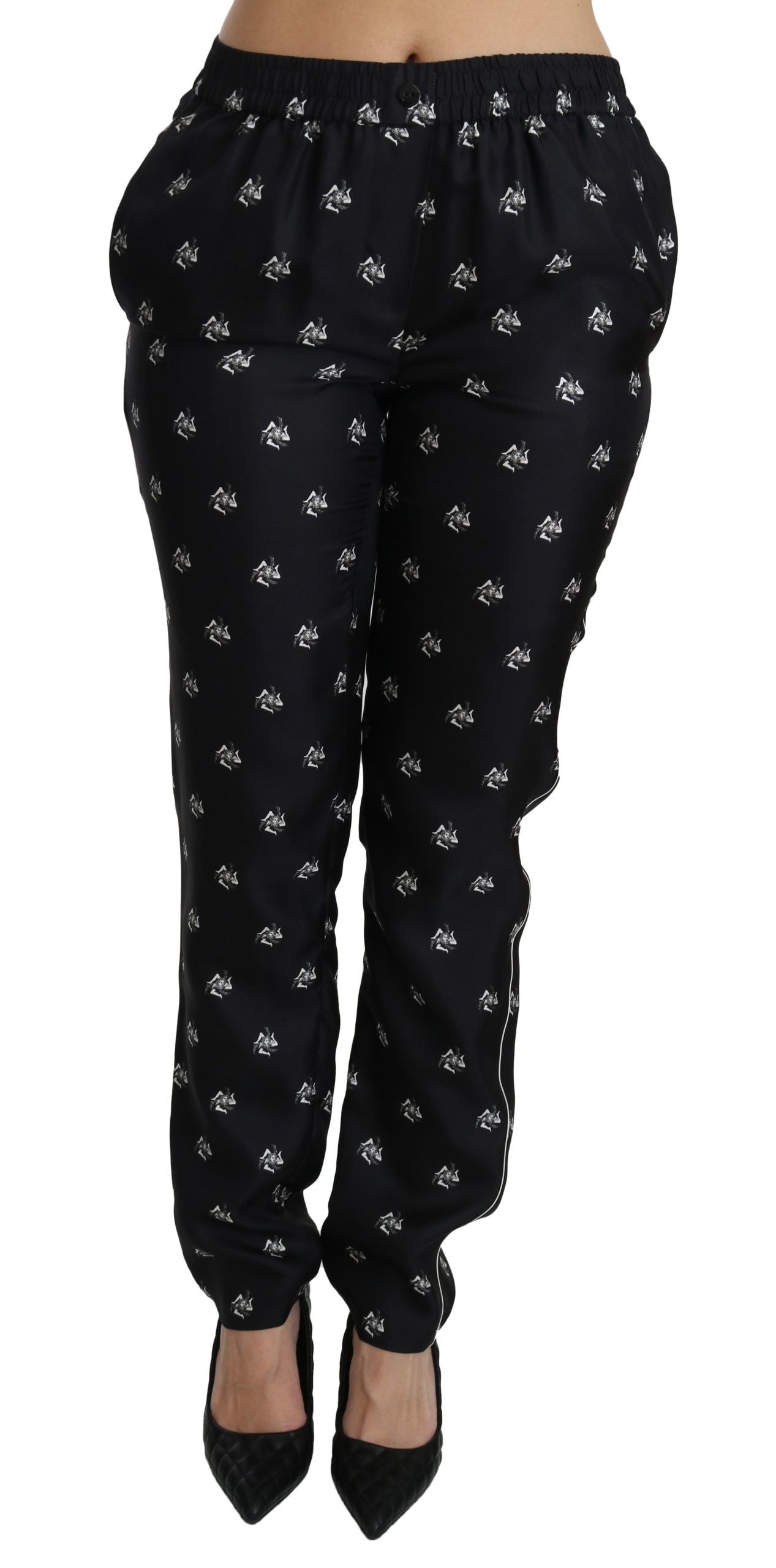 Elegant Mid Waist Skinny Silk Pants - ventzia