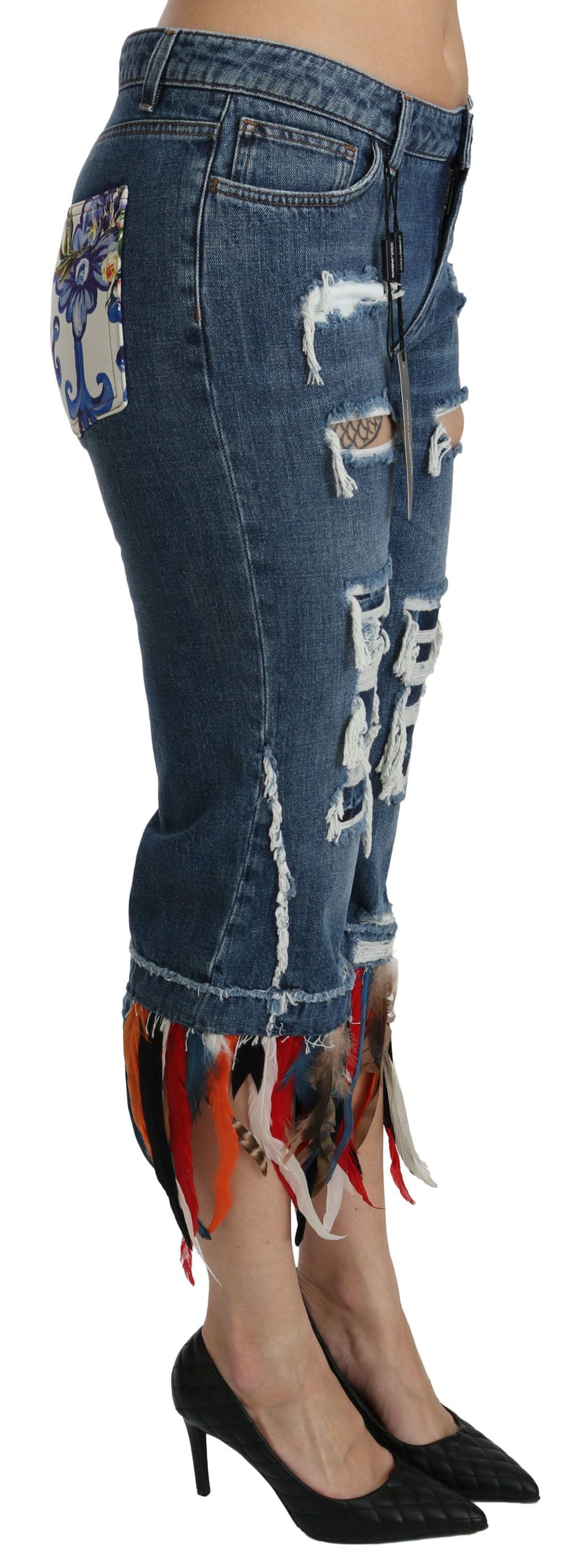 Chic Low Waist Cropped Jeans - ventzia