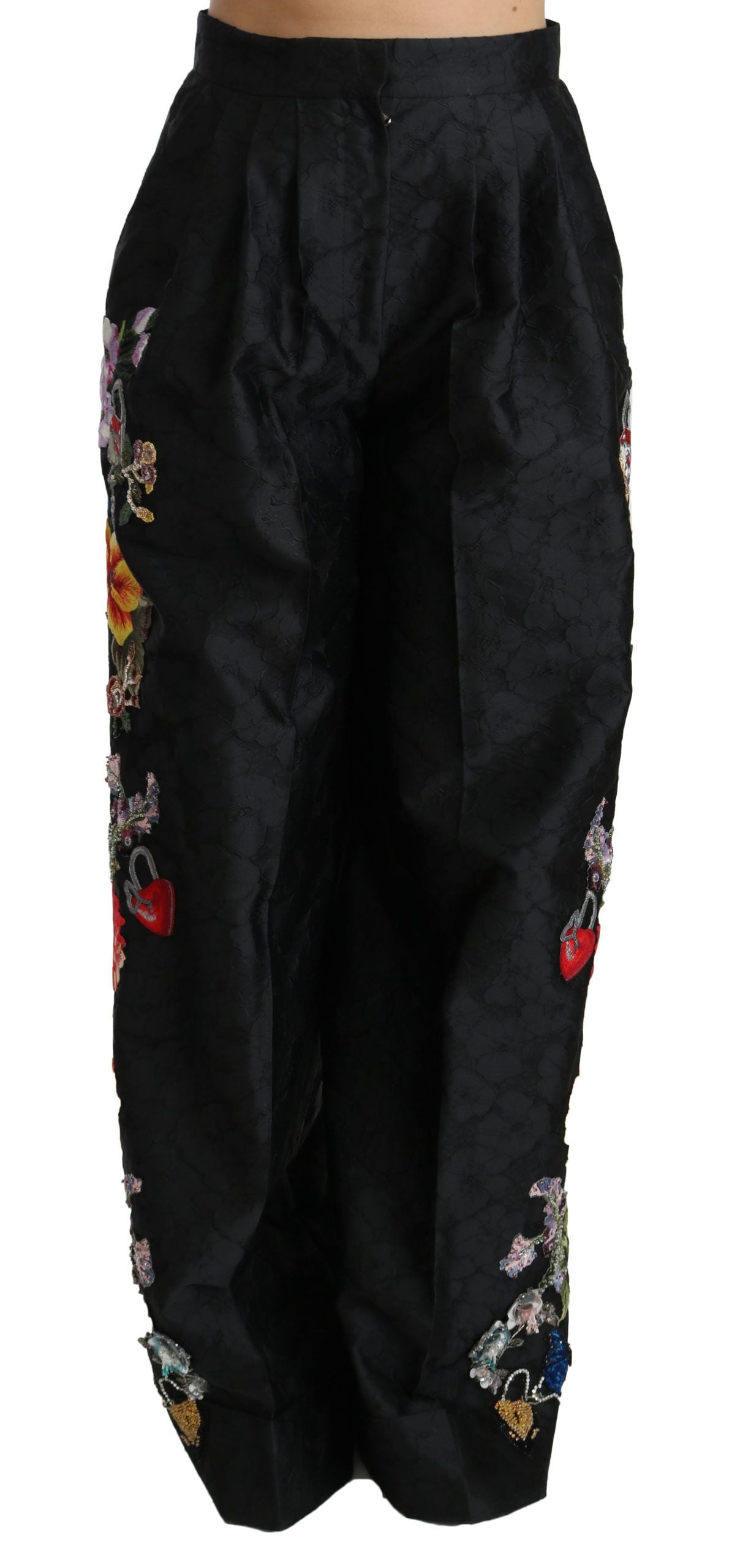 Elegant High Waist Wide Leg Floral Pants - ventzia