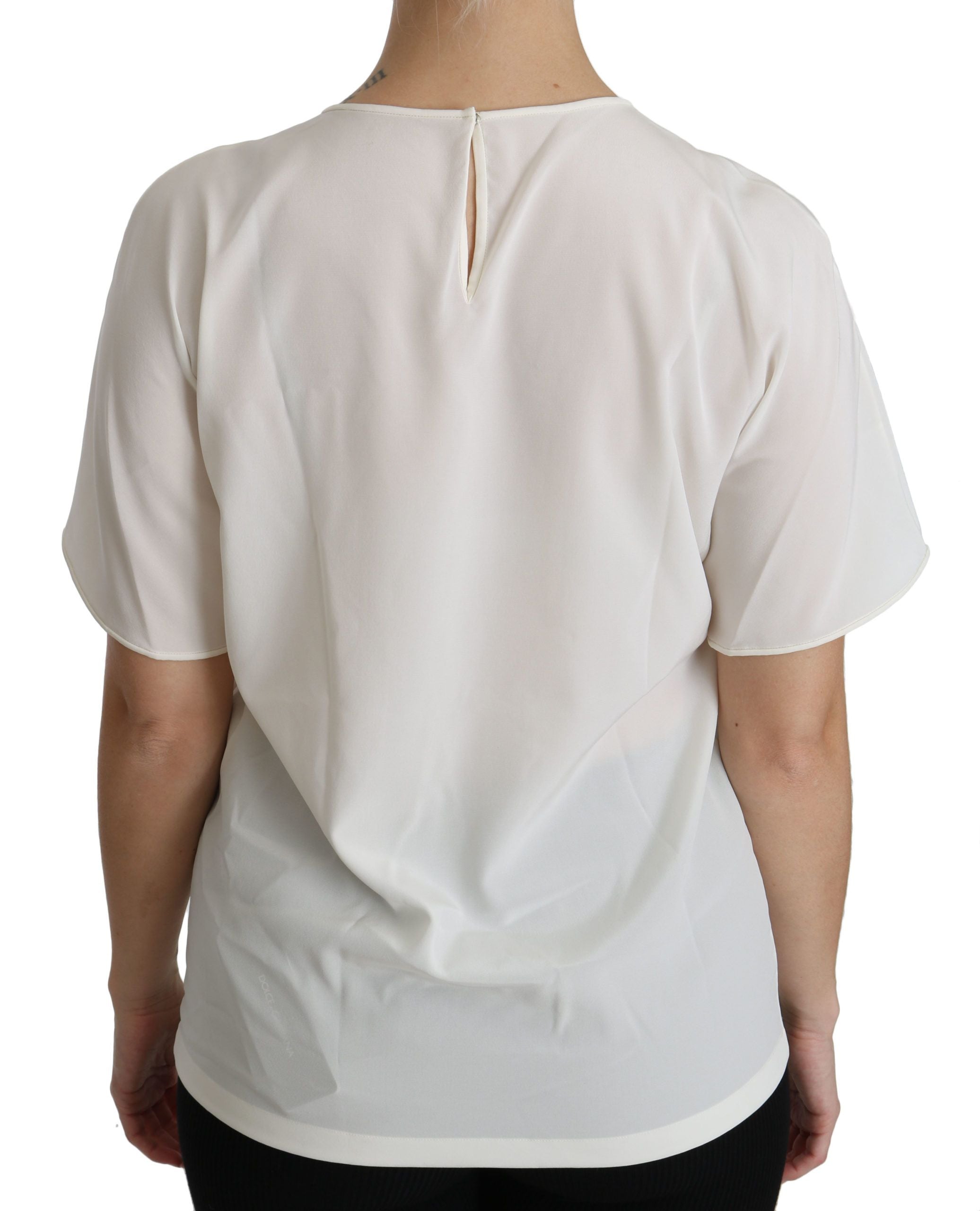 Elegant Silk Blend Round Neck Top - ventzia