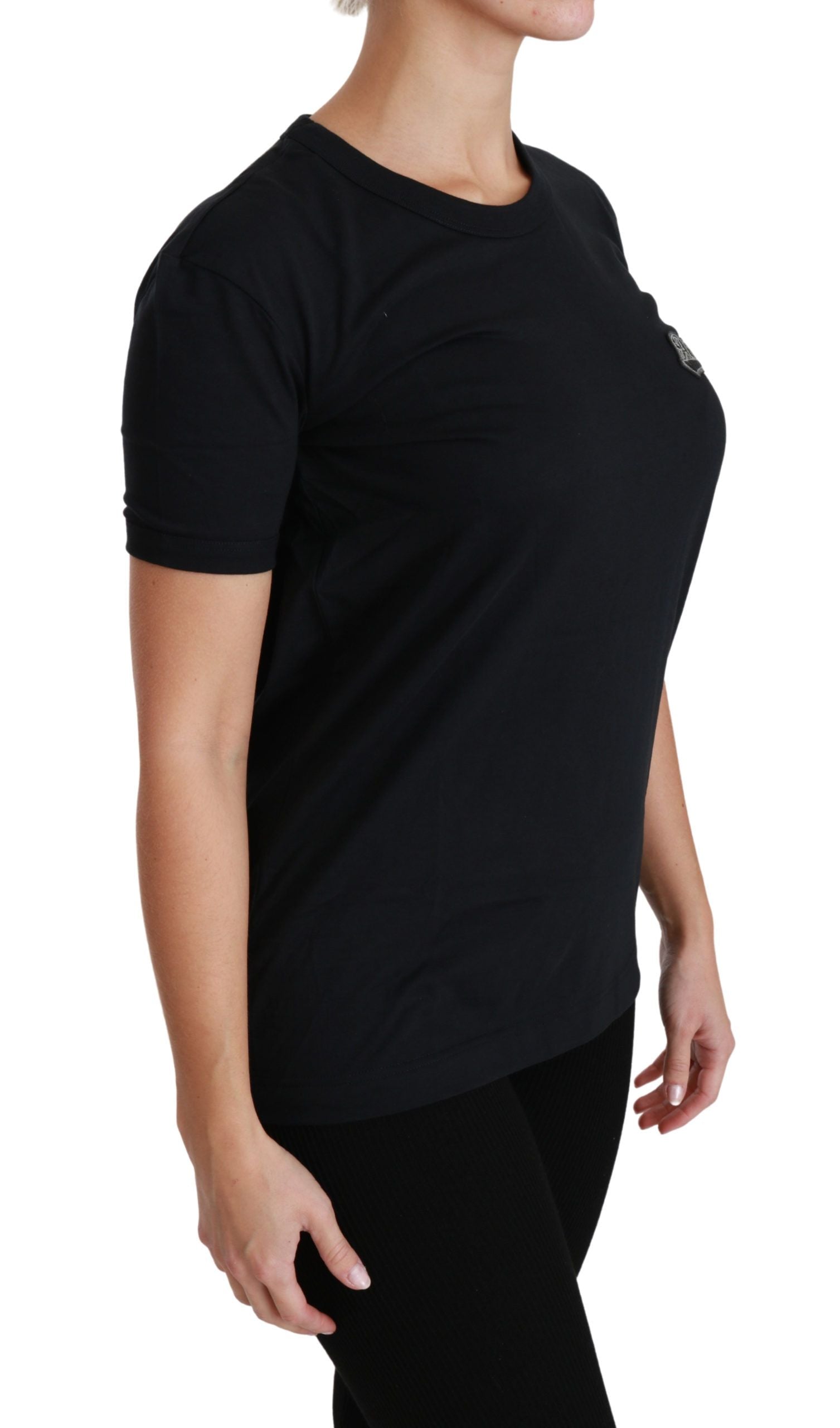 Elegant Crewneck Blue Amore Tee - ventzia