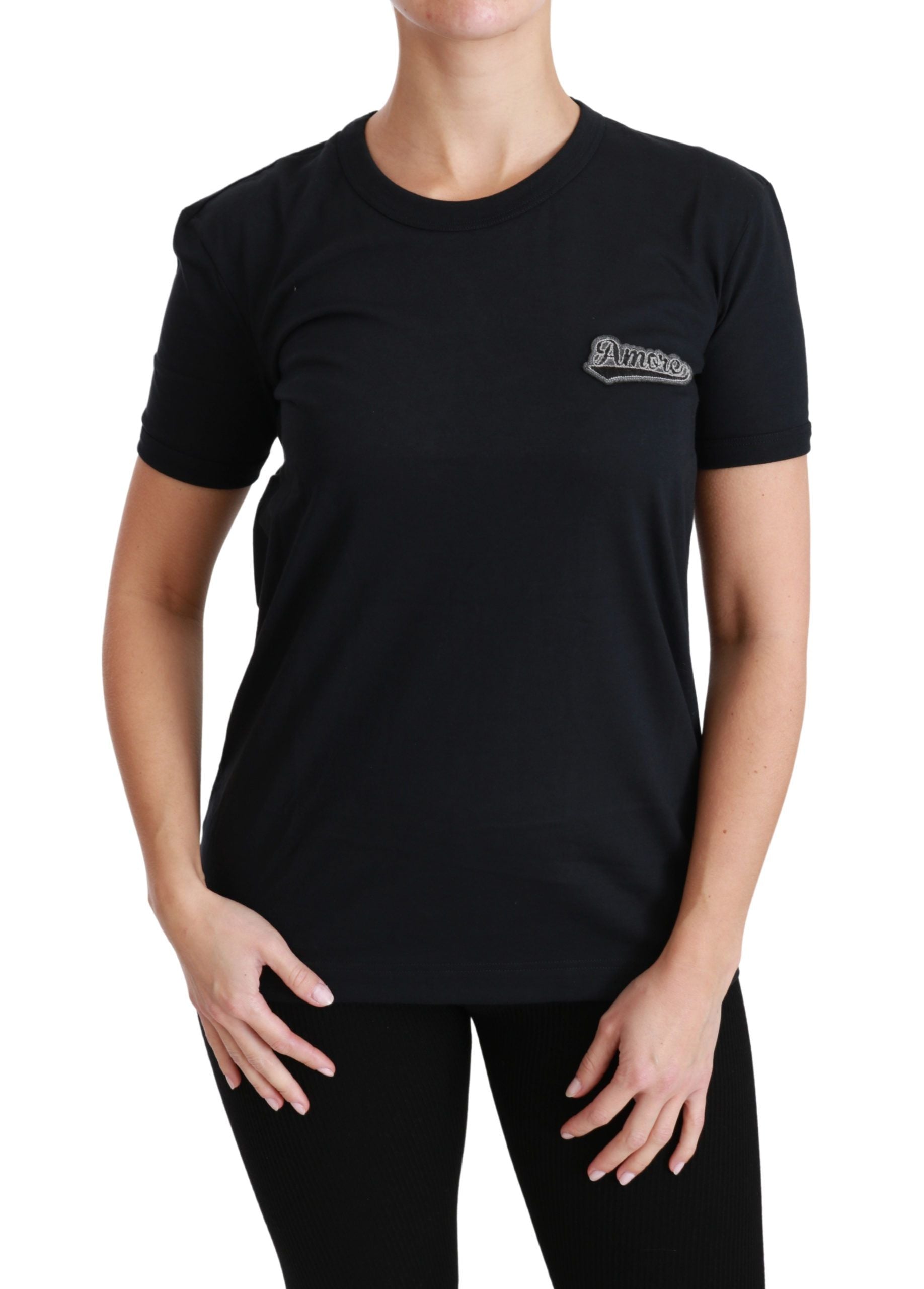 Elegant Crewneck Blue Amore Tee - ventzia