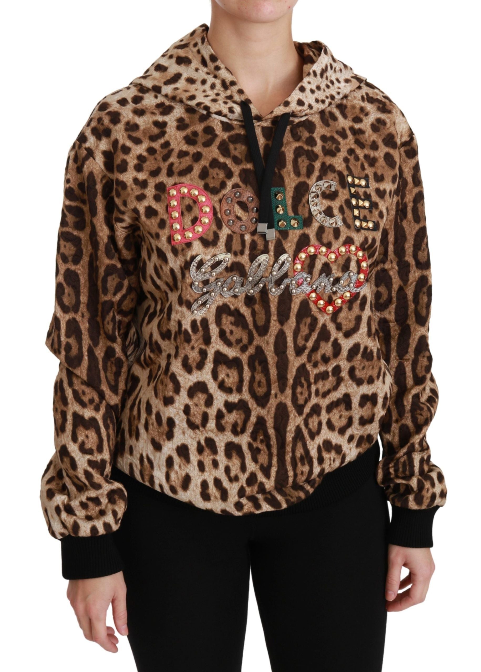 Elegant Leopard Print Hooded Sweater - ventzia