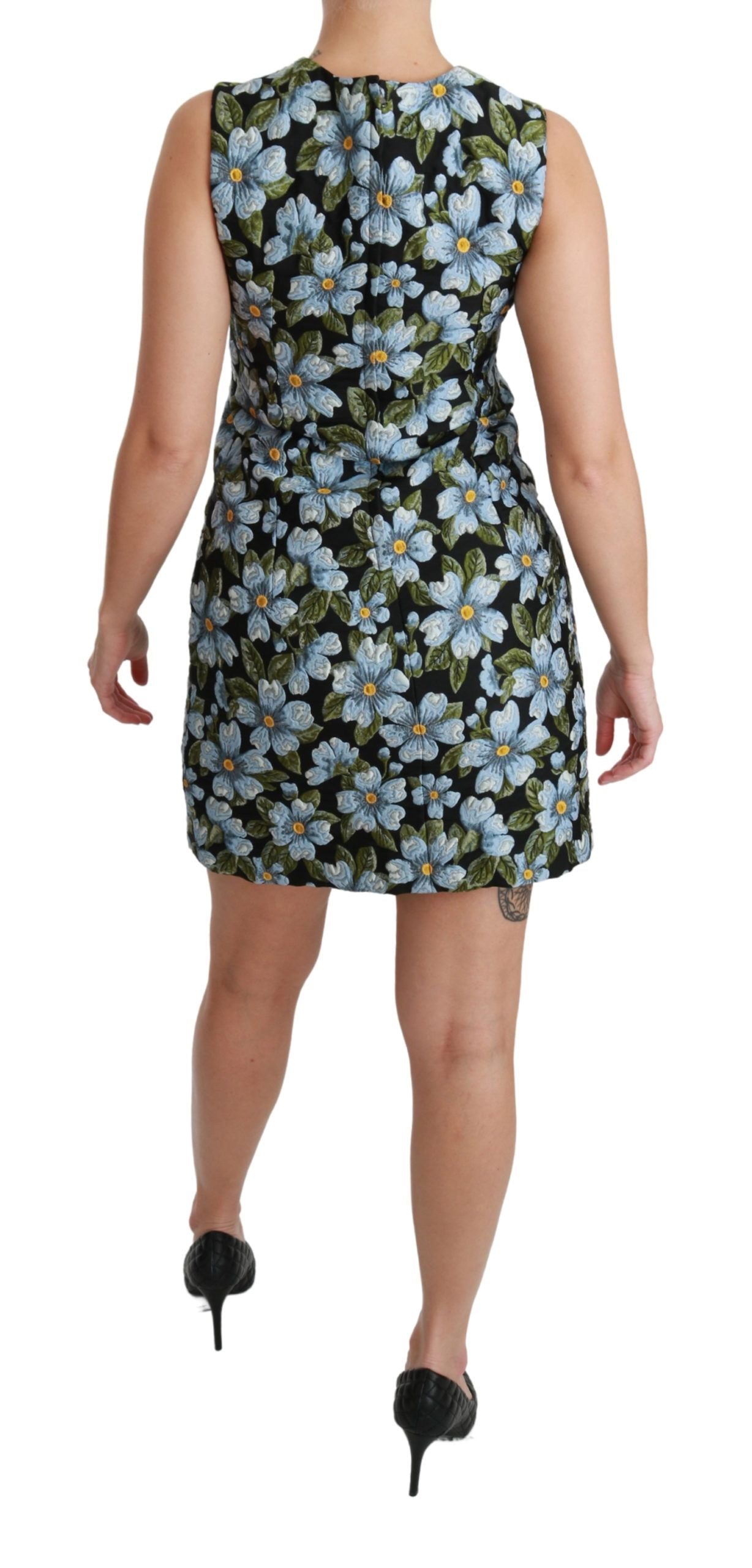 Elegant Floral Mini Shift Dress - ventzia
