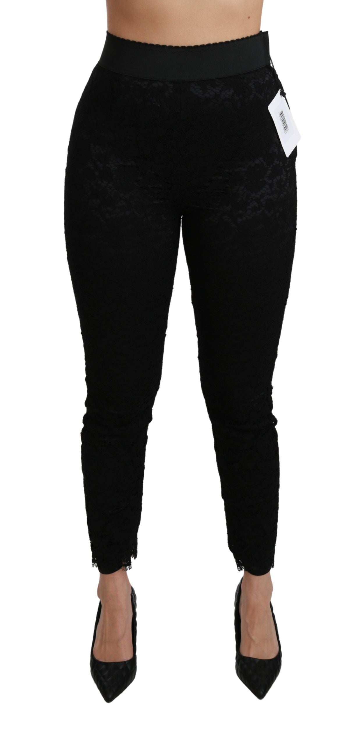 Elegant High Waist Lace Pants - ventzia