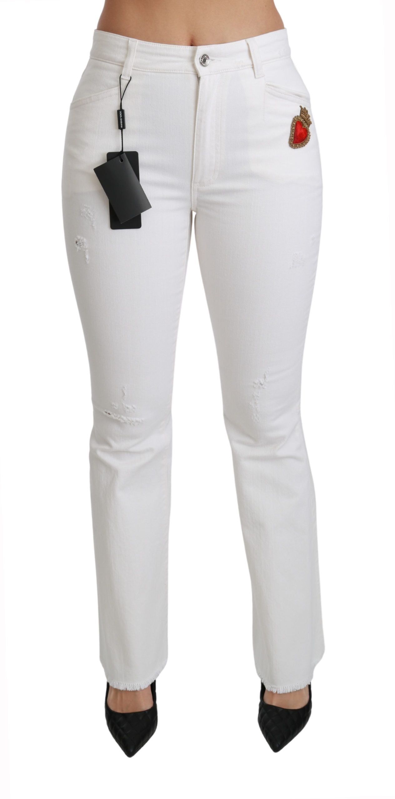 Chic Flared Mid Waist Embroidered Pants - ventzia