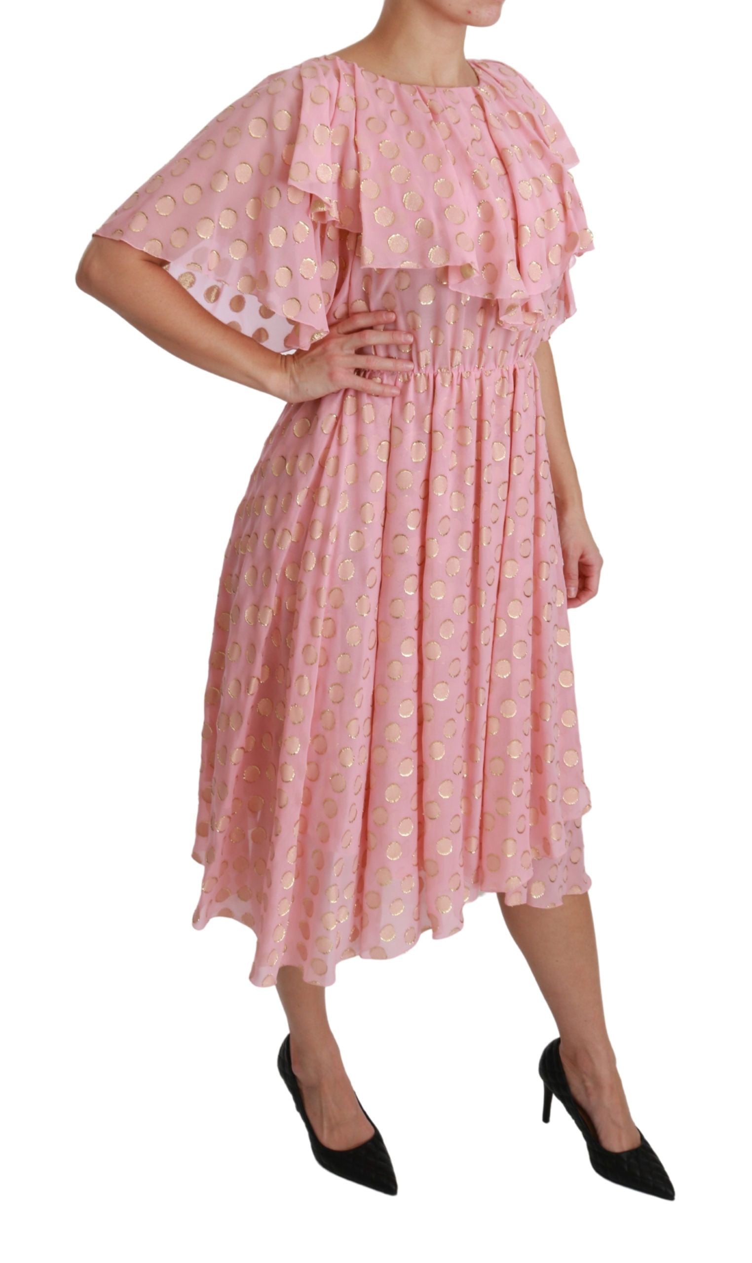 Elegant Pleated Midi A-Line Dress - ventzia