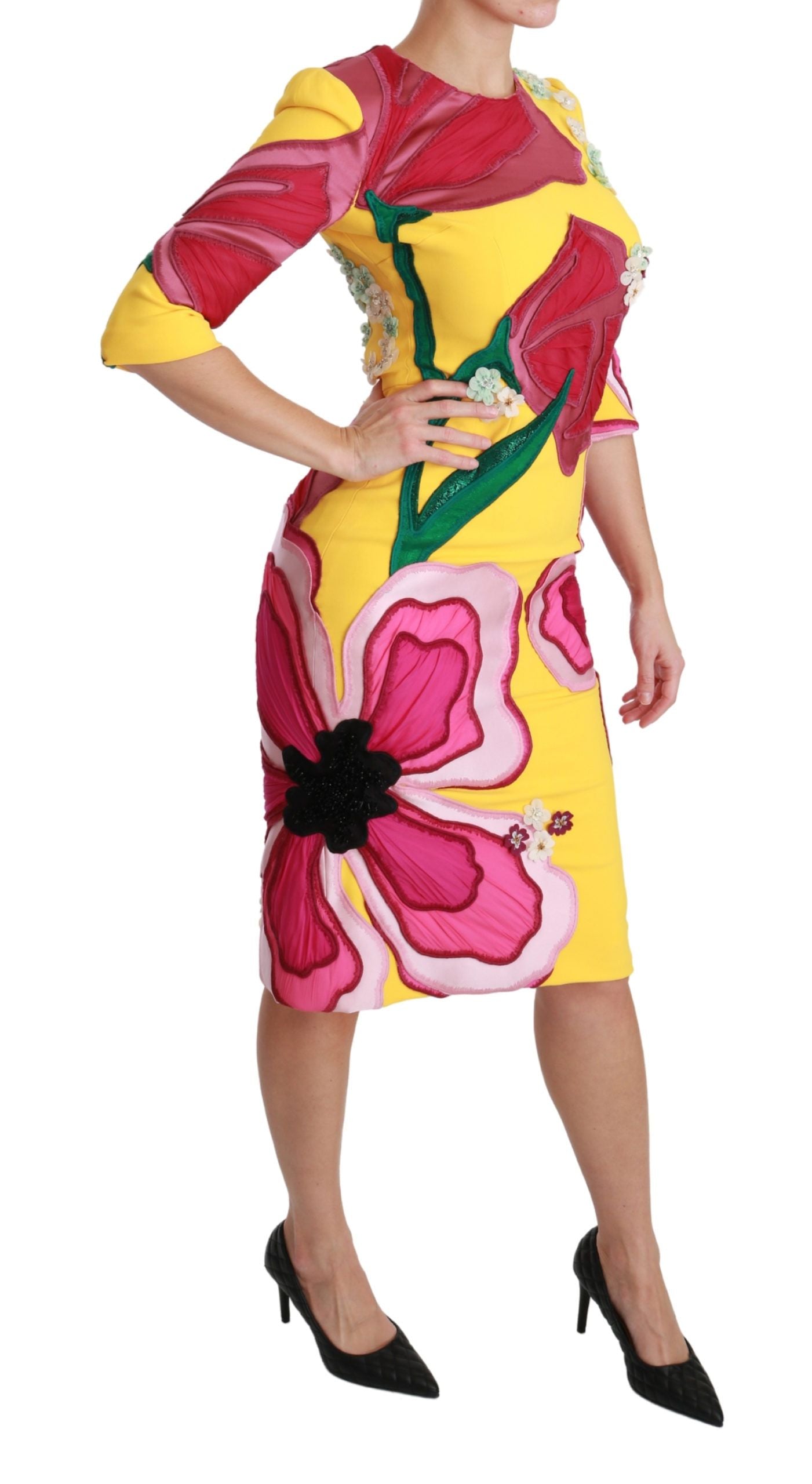 Sunshine Bloom Sheath Knee-Length Dress - ventzia