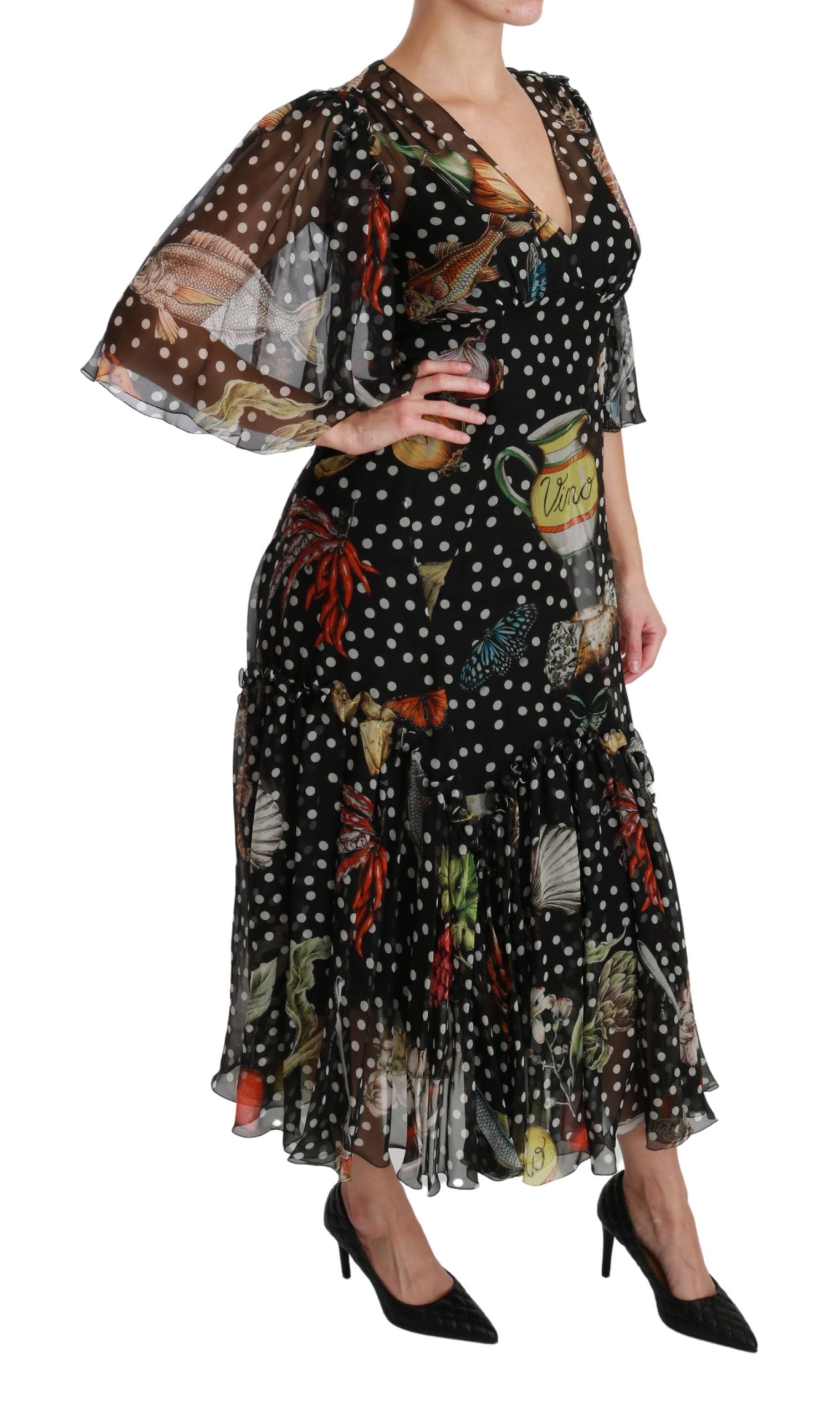 Elegant Silk Pleated A-Line Maxi Dress - ventzia