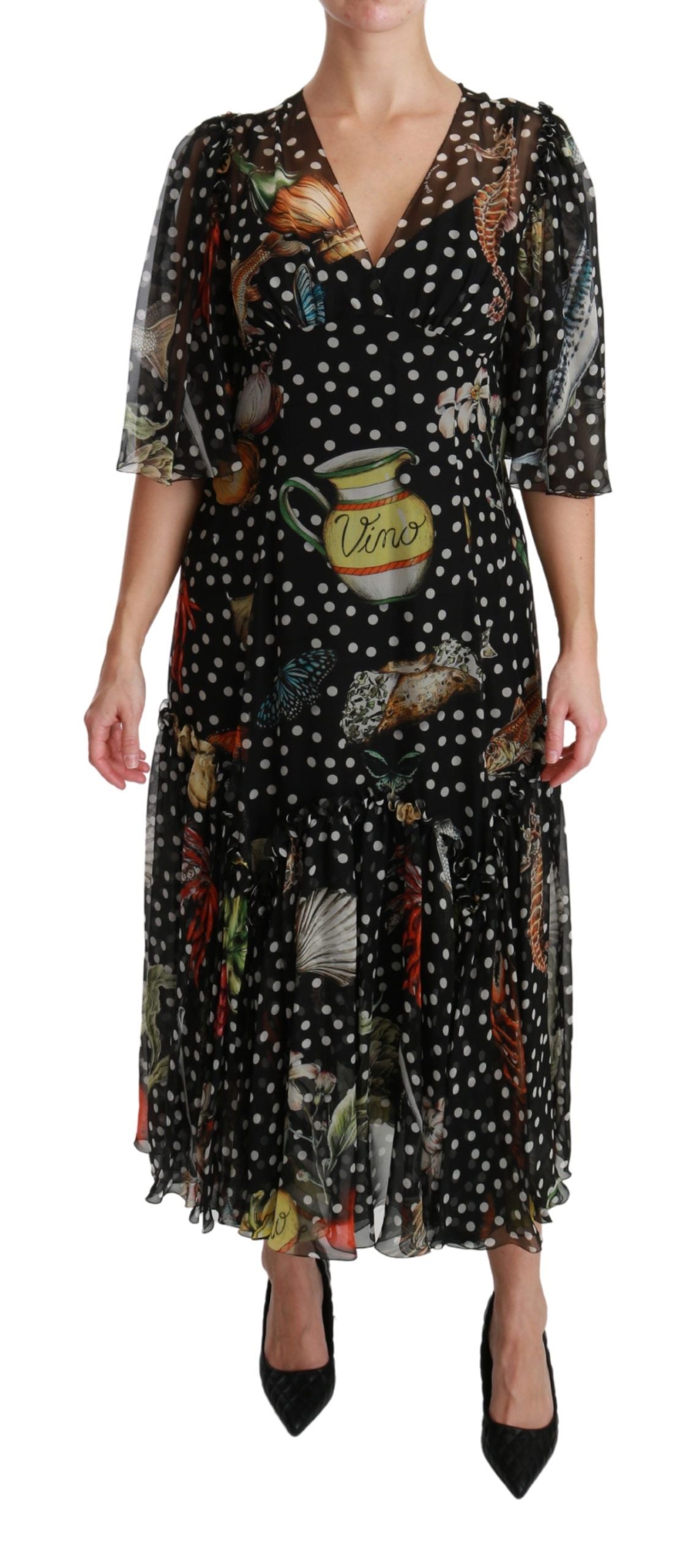 Elegant Silk Pleated A-Line Maxi Dress - ventzia