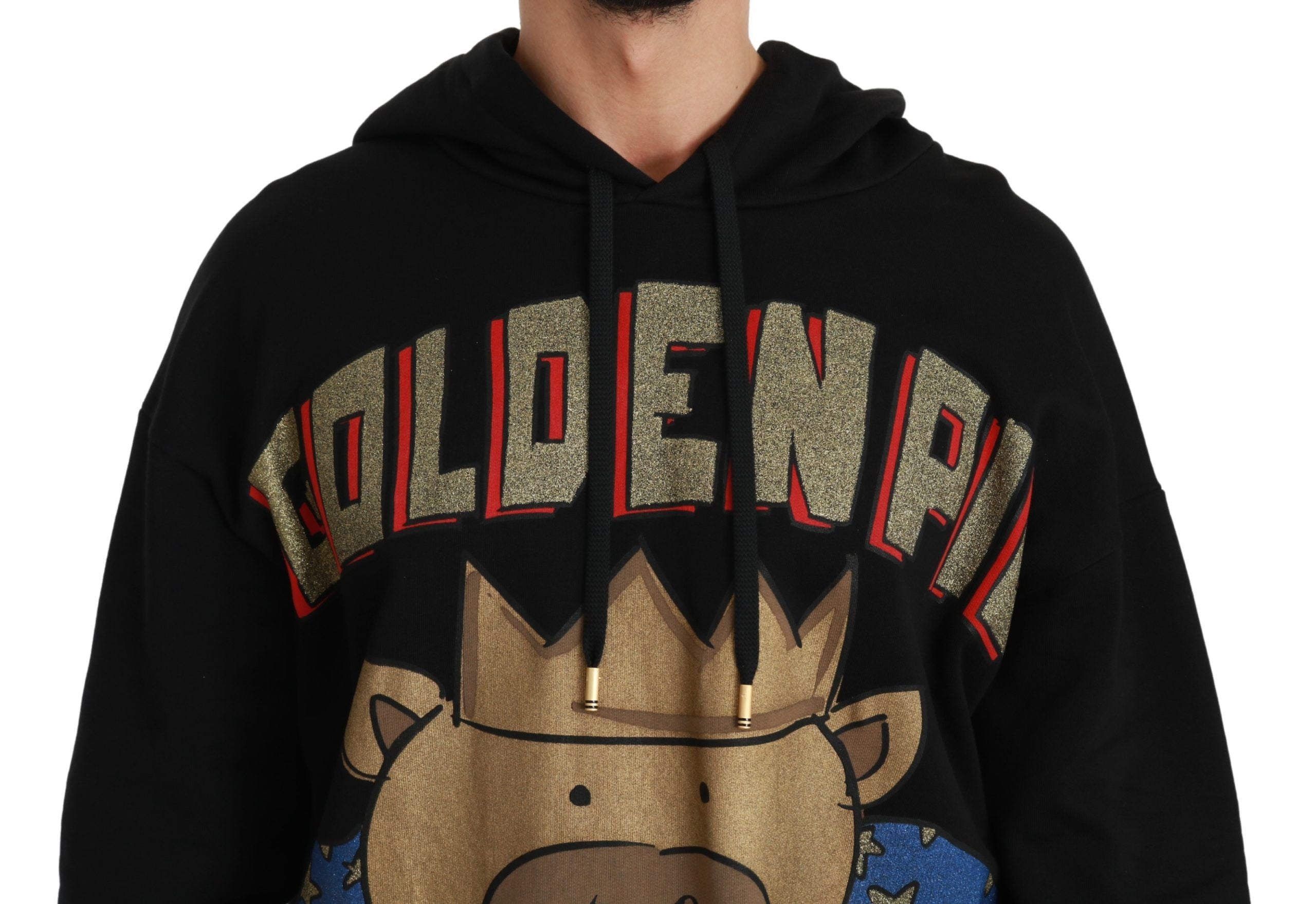 Elegant Hooded Pullover With Regal Motif - ventzia