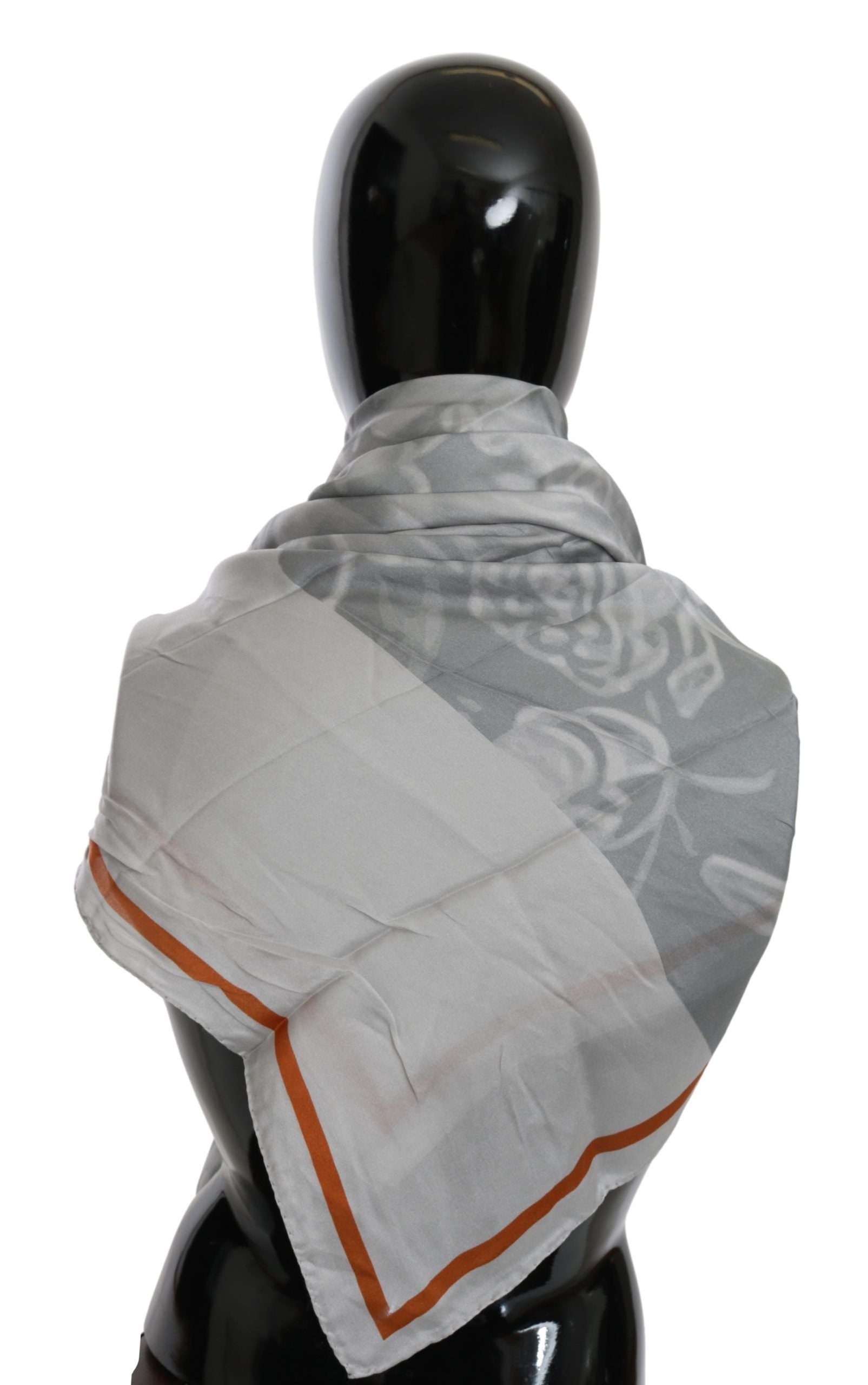 Elegant Floral Printed Silk Scarf - ventzia