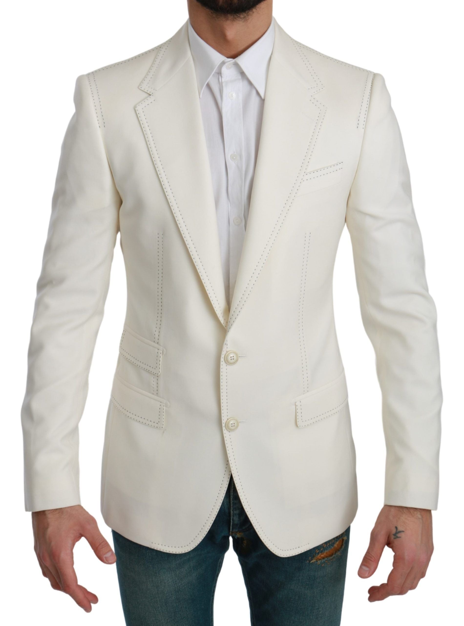 Elegant Slim Fit Virgin Wool Blazer - ventzia