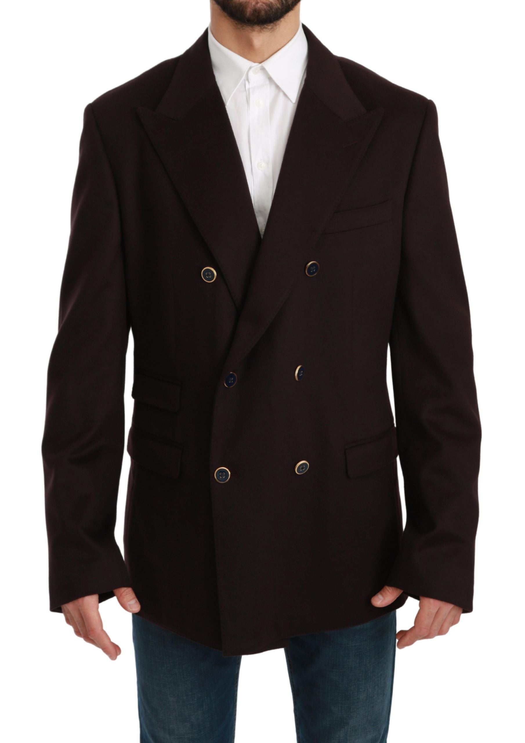 Elegant Bordeaux Taormina Cashmere Blazer - ventzia