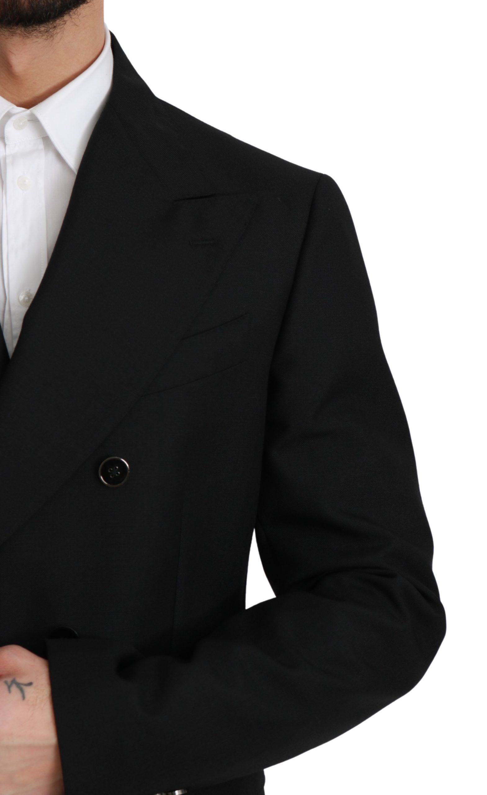 Elegant Black Slim Fit Formal Blazer - ventzia